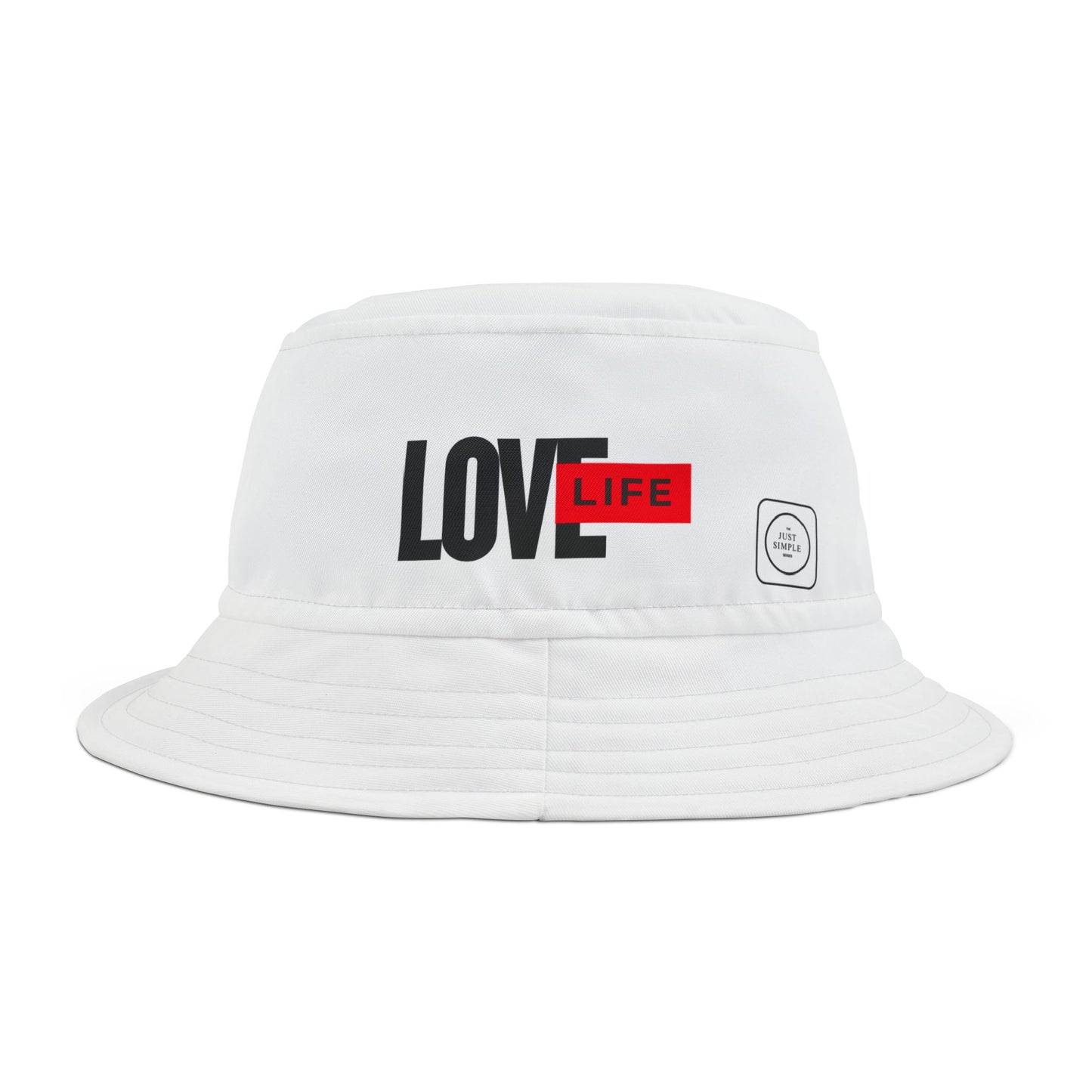 Love Life | Unisex Bucket Hat (white) | The Just Simple Series