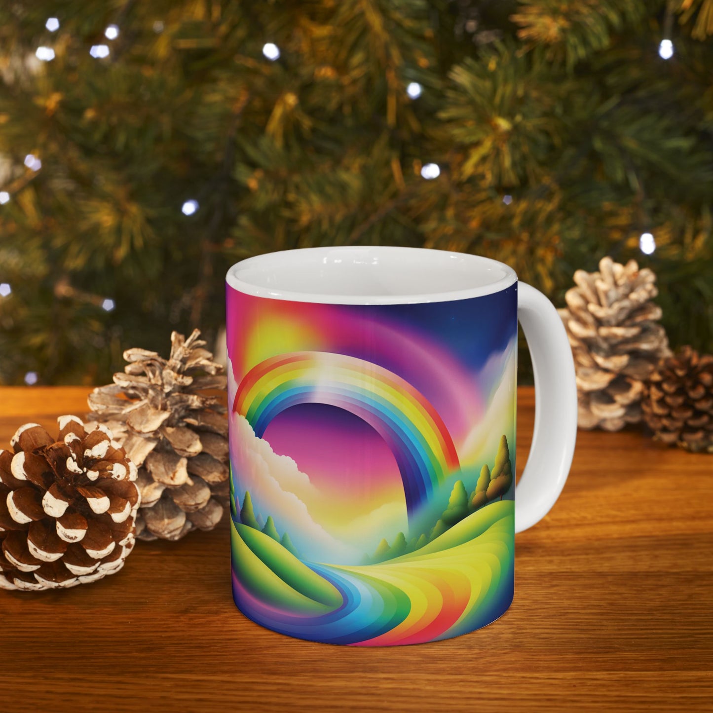 Rainbow Beauty - Ceramic Mug - Unique Design for Coffee Lovers