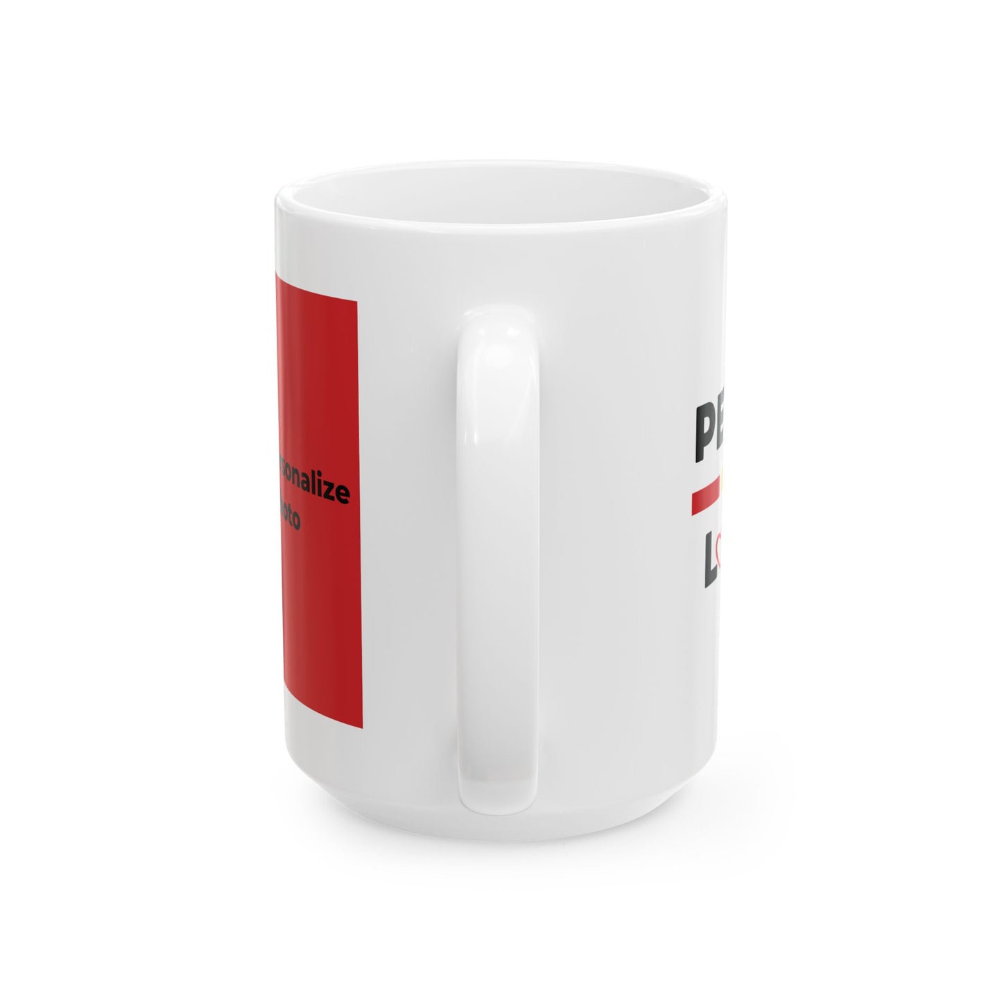 Peace & Love (red) - Ceramic Mug - 11oz & 15oz - Perfect Gift for Inspiration & Motivation