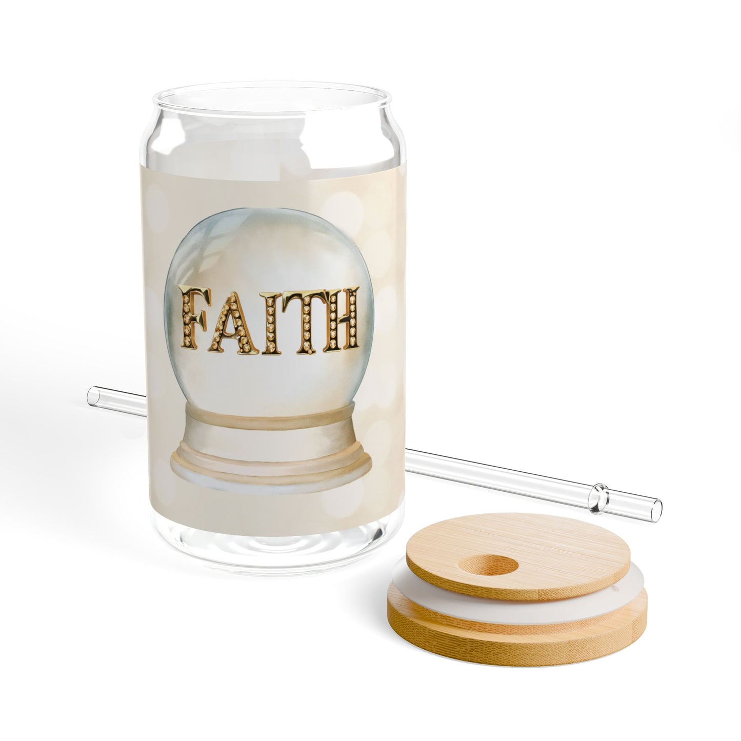Faith Crystal Ball - Sipper Glass, 16oz