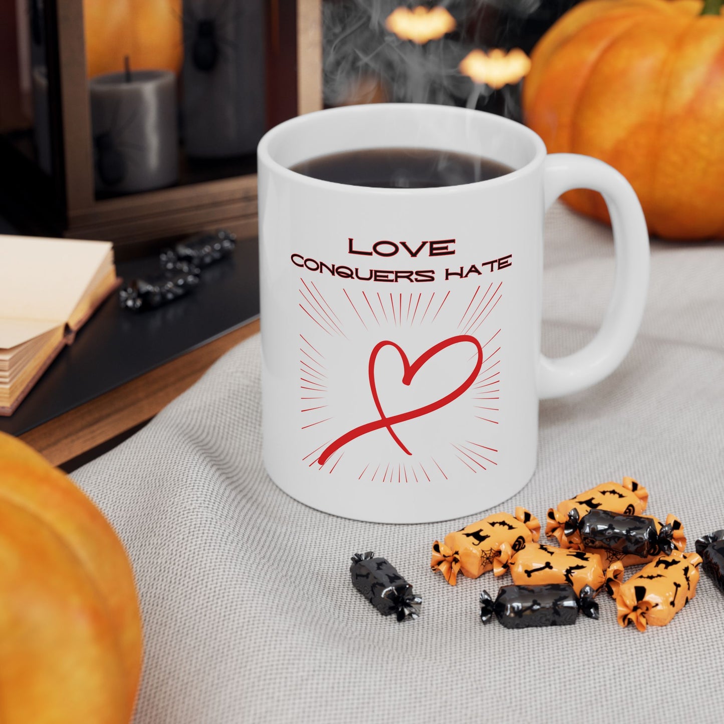 Love Conquers Hate - Ceramic Mug
