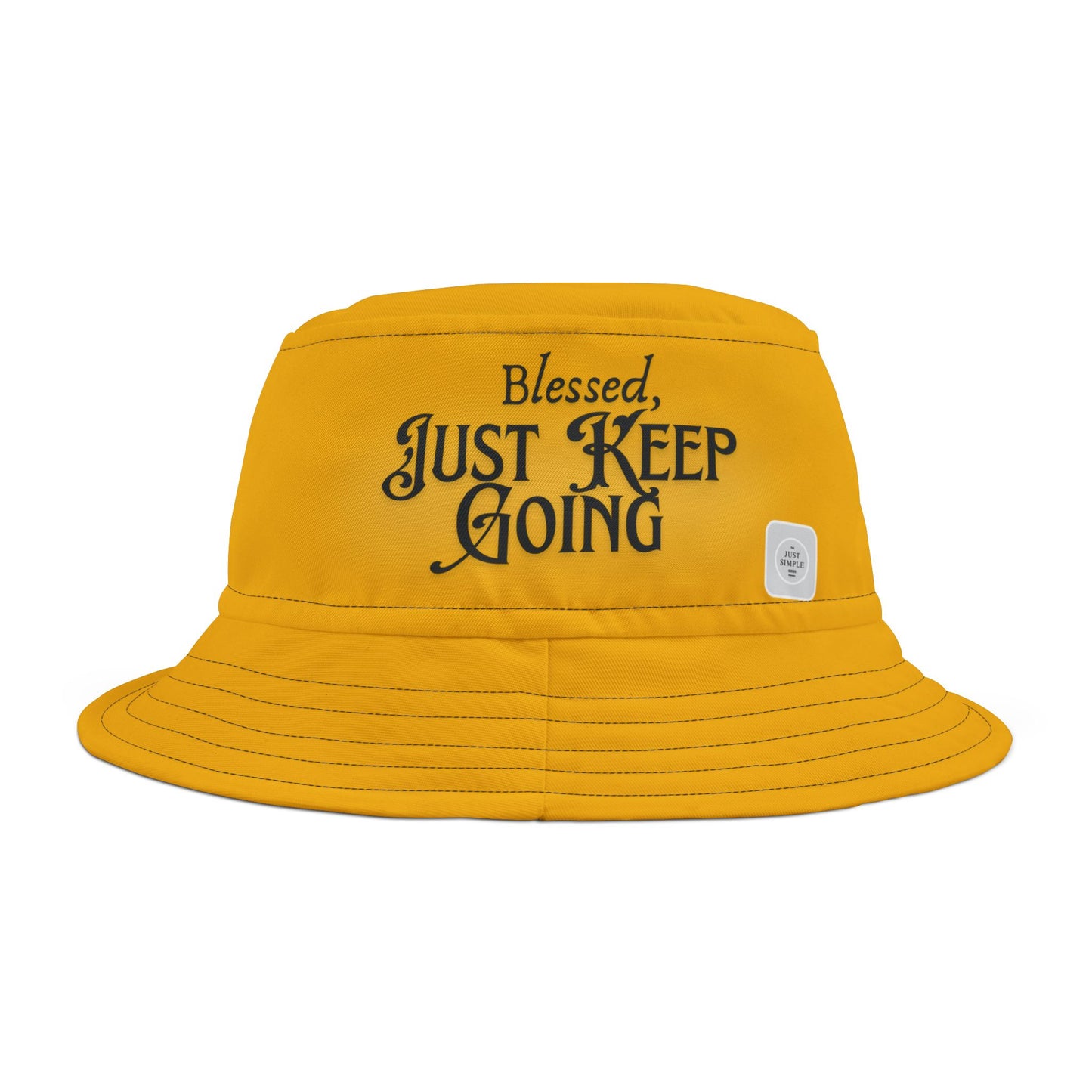 Blessed, Just Keep Going | Unisex Bucket Hat (yellow) | The Just Simple Series