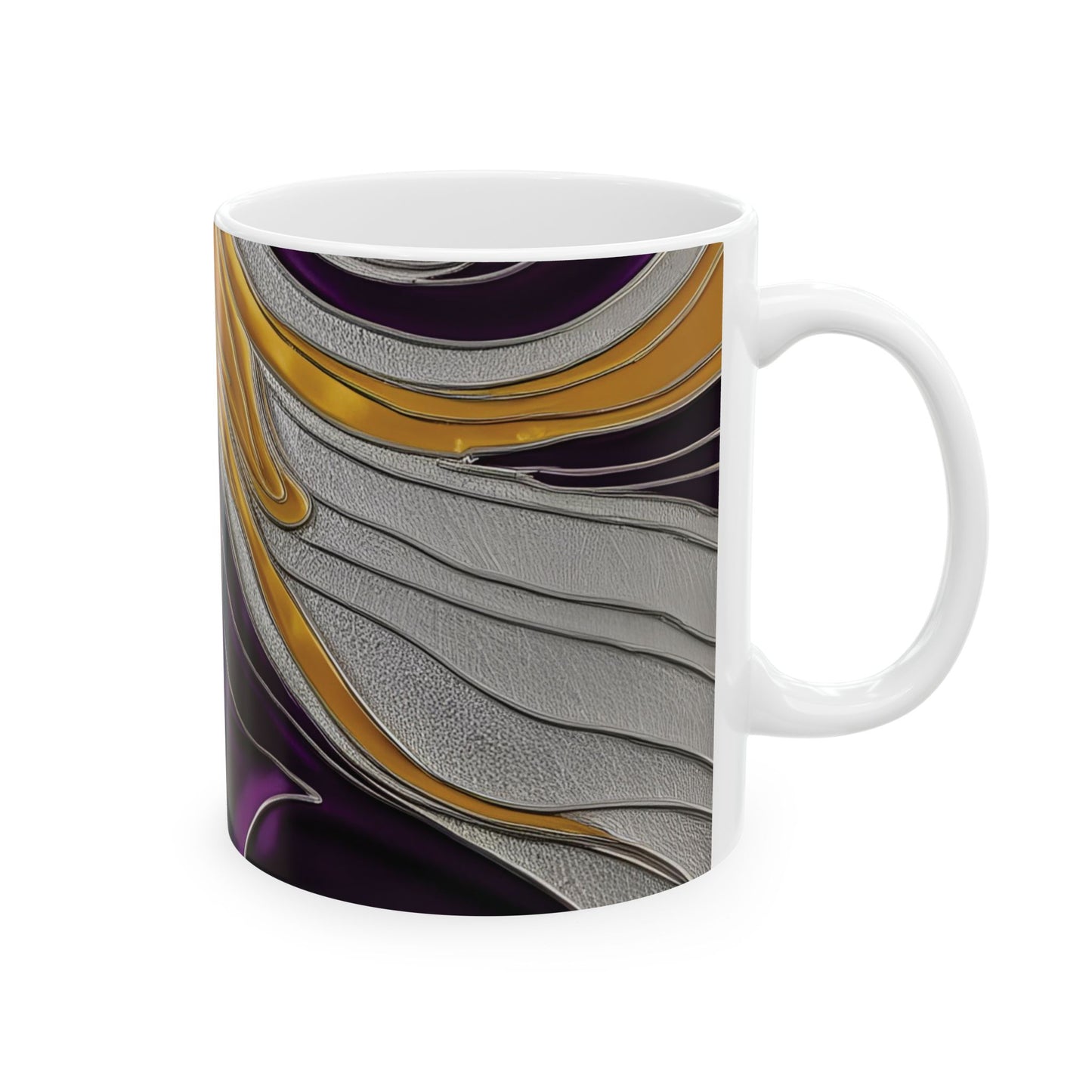 Purple Twist - Vibrant Swirl Ceramic Mug - Unique Design for Coffee Lovers