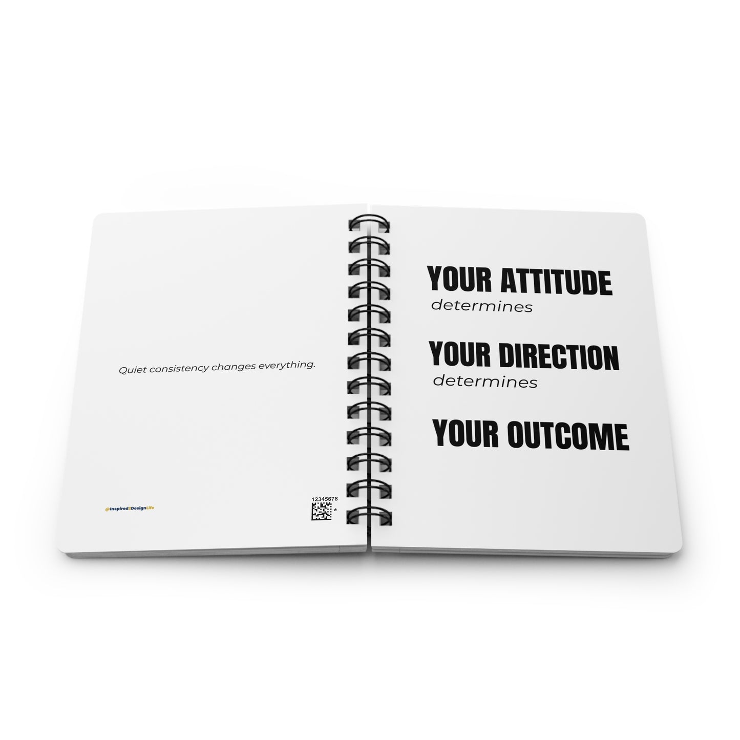 Your Attitude Determines Your Outcome Spiral Journal | Mindset & Faith