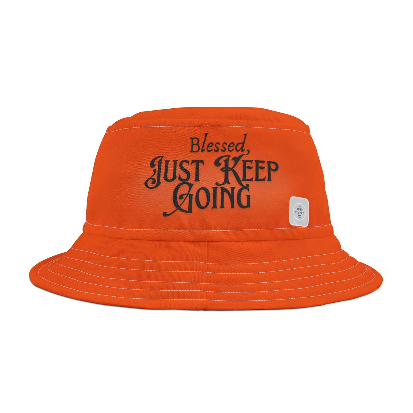 Blessed, Just Keep Going | Unisex Bucket Hat (orange) | The Just Simple Series