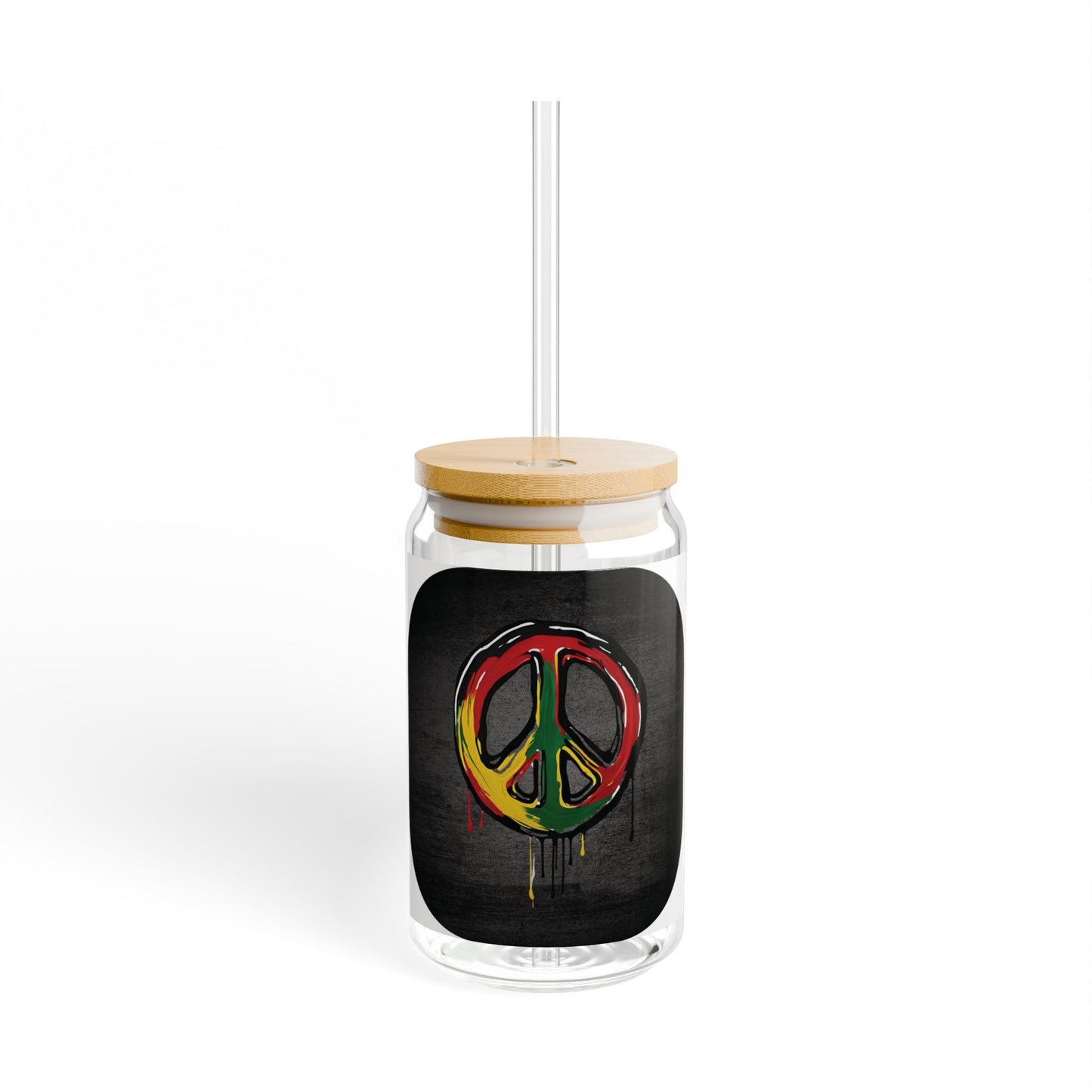 Peace Sign - Sipper Glass, 16oz