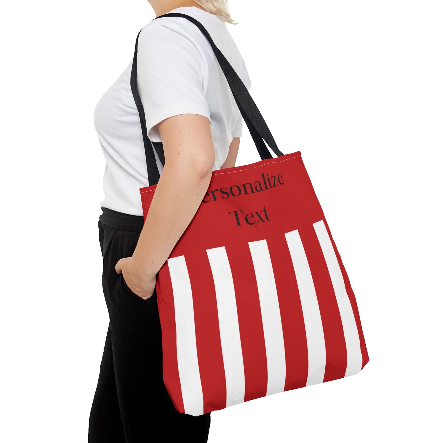La Strie (red & white) - Tote Bag - Stylish Beach Vibes for Every Occasion!