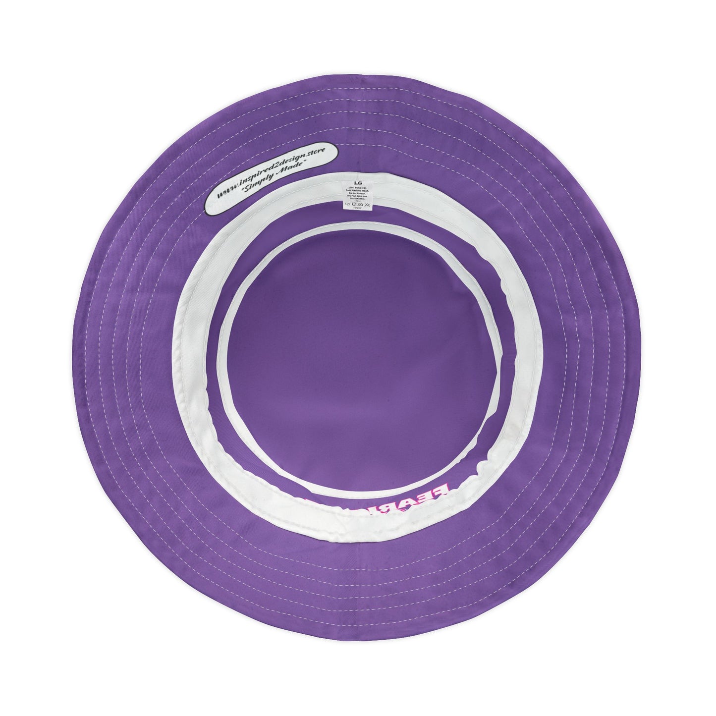 Fearless, Let It Flow | Unisex Bucket Hat (light purple) | The Just Simple Series