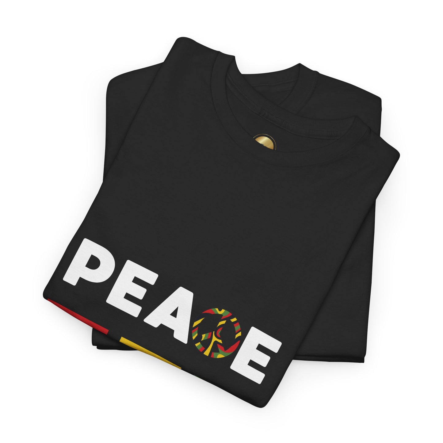 Peace-Love (white lettering) - Heavy Cotton Tee