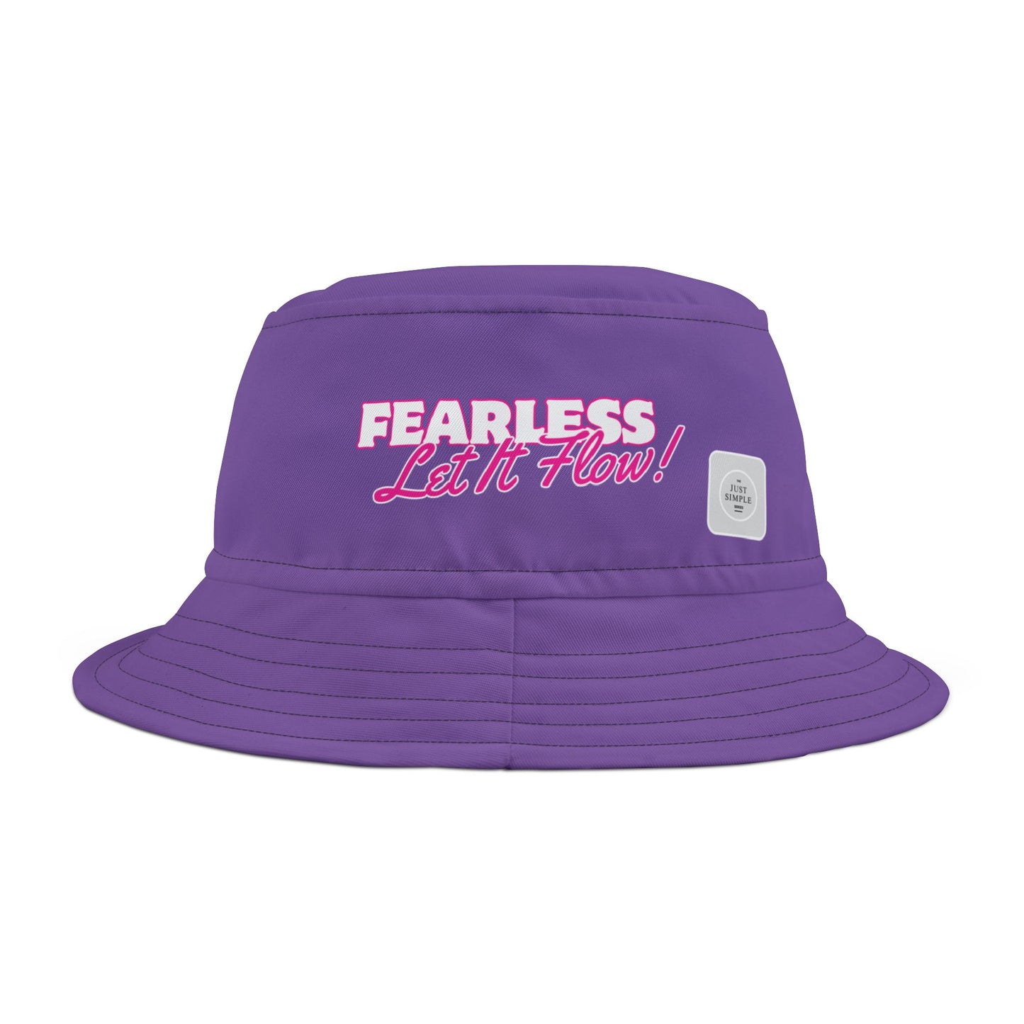 Fearless, Let It Flow | Unisex Bucket Hat (light purple) | The Just Simple Series