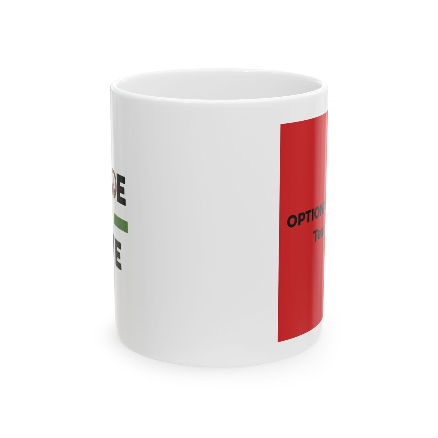 Peace & Love (red) - Ceramic Mug - 11oz & 15oz - Perfect Gift for Inspiration & Motivation