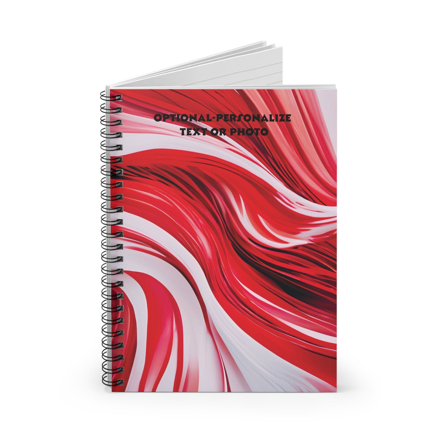 Red Wave - Personalized Spiral Notebook