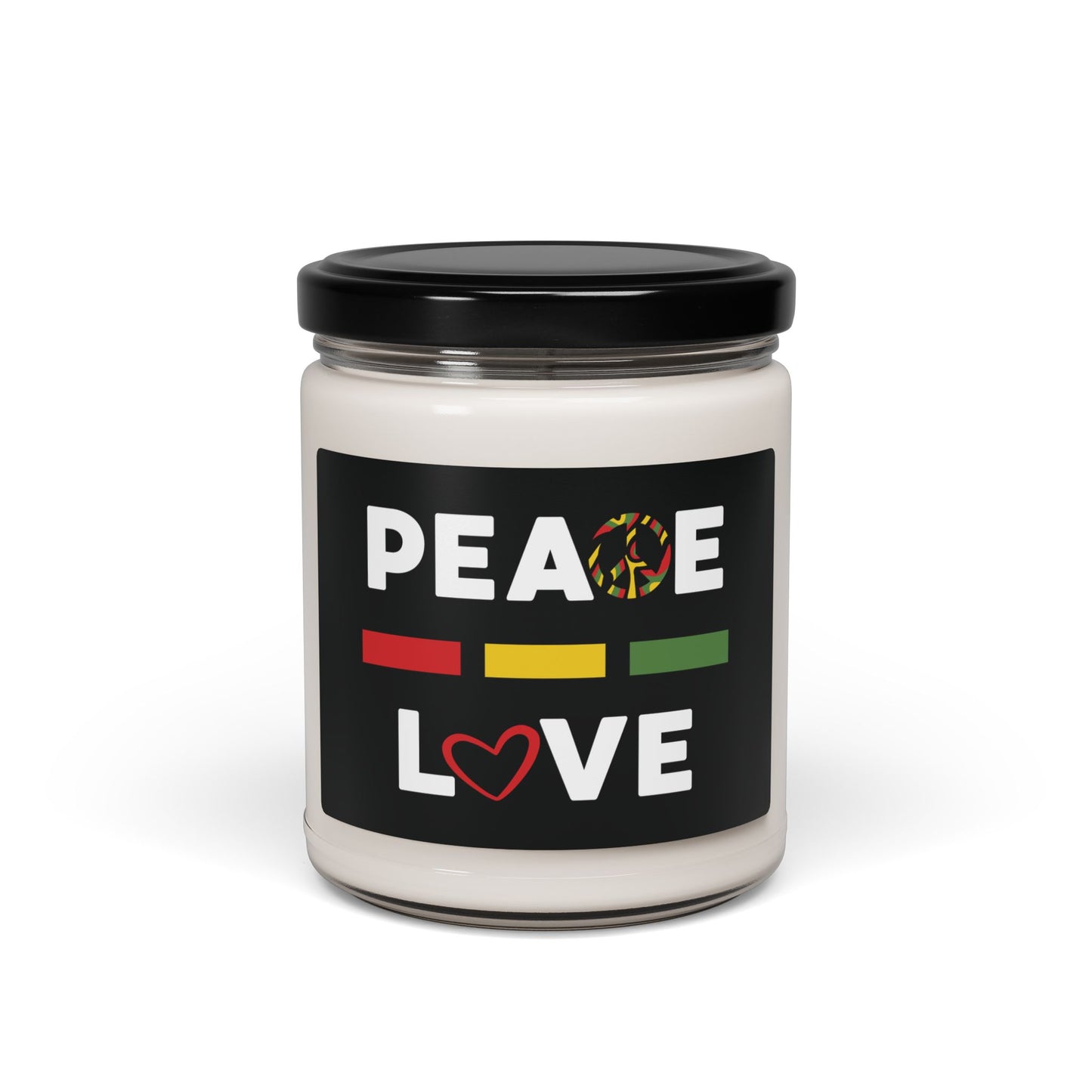 Peace-Love - Clear Jar 9oz, Soy Candle - Aromatherapy Gift