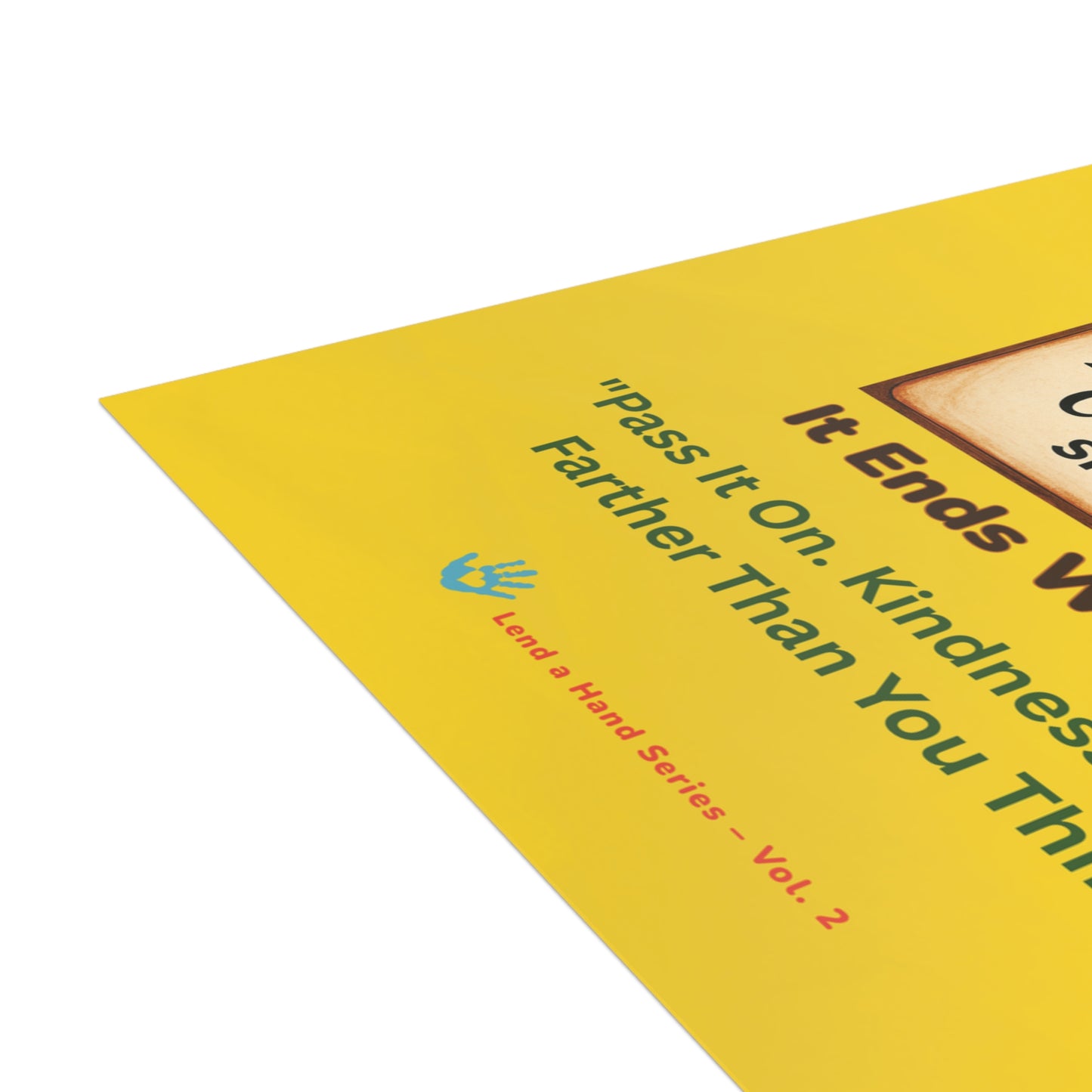 Lend a Hand, Lift a Heart - Postcard (vertical) Vol. 2 | "Pass It On. Kindness Travels Farther Than You Think."