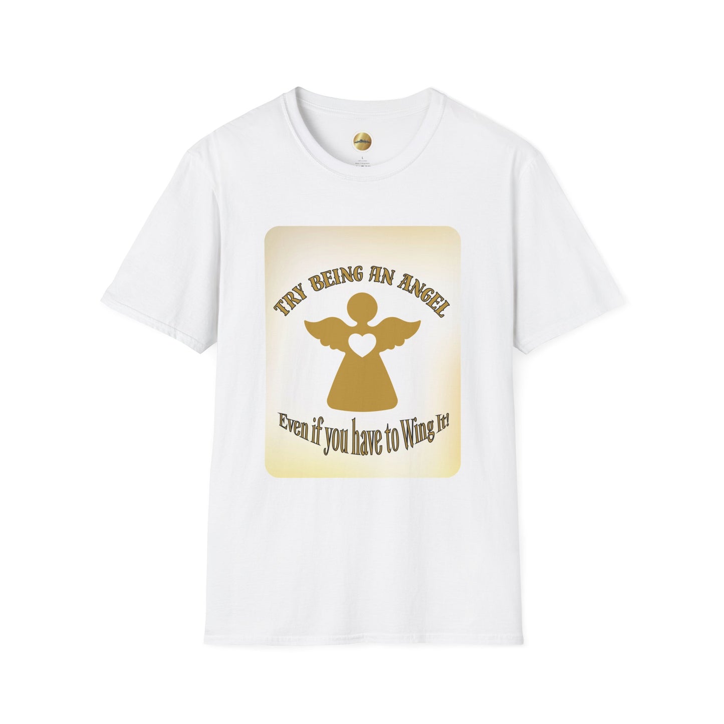 Try Being An Angel - Inspirational Softstyle Unisex Tee