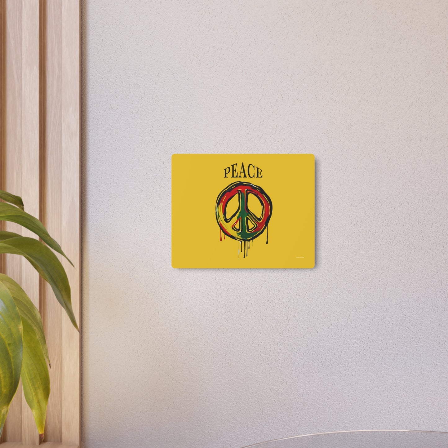 Rooted & Rising — Peace | Metal Wall Art Sign