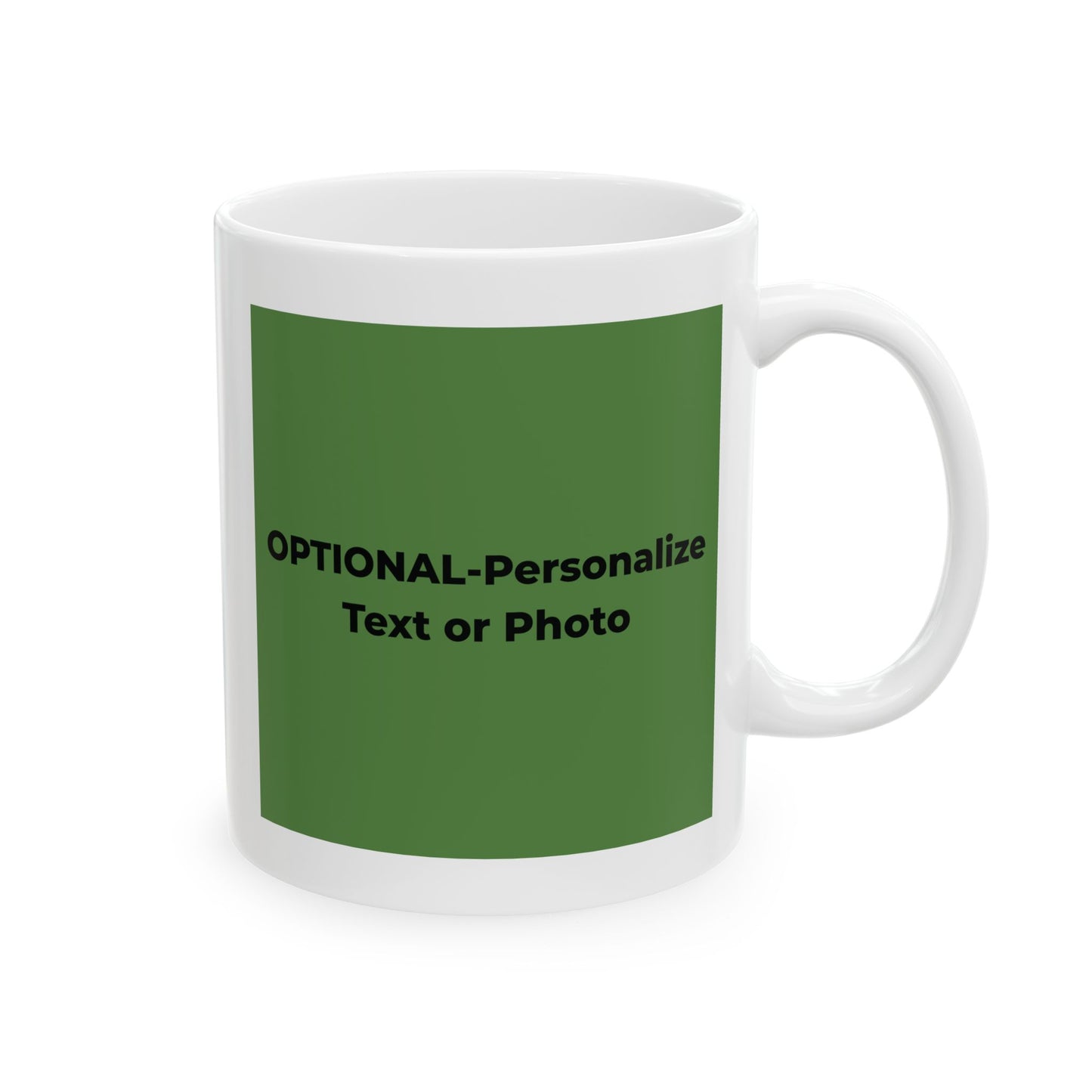 Peace & Love (green) - Ceramic Mug - 11oz & 15oz - Perfect Gift for Inspiration & Motivation