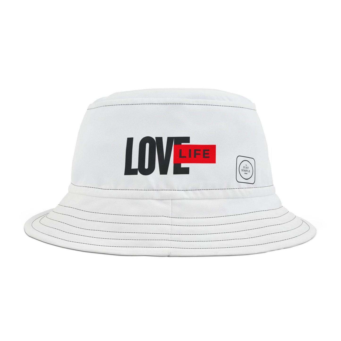 Love Life | Unisex Bucket Hat (white) | The Just Simple Series