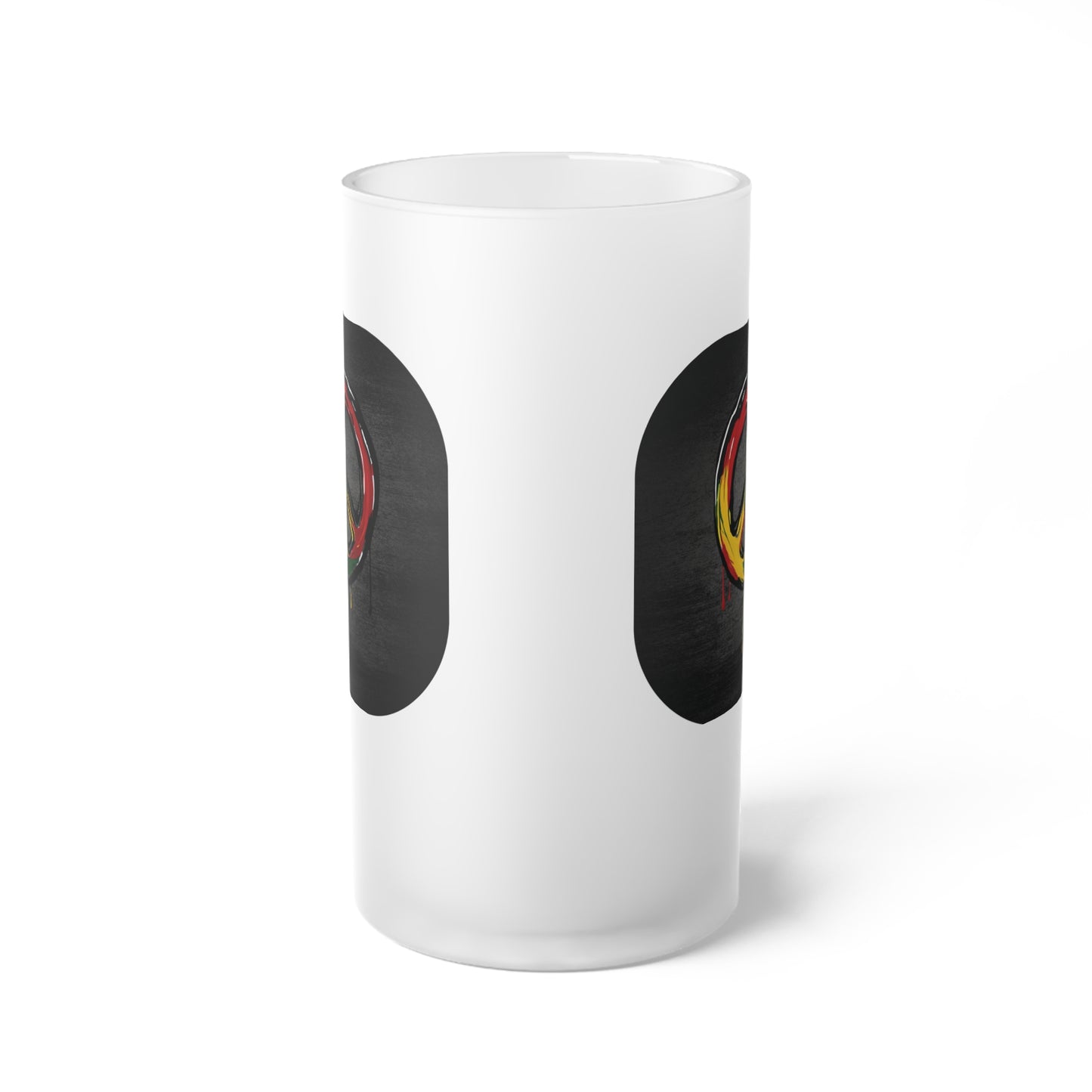 Peace Sign - Frosted 16 oz. Glass Beer Mug - Ideal for Celebrations and Relaxed Gatherings