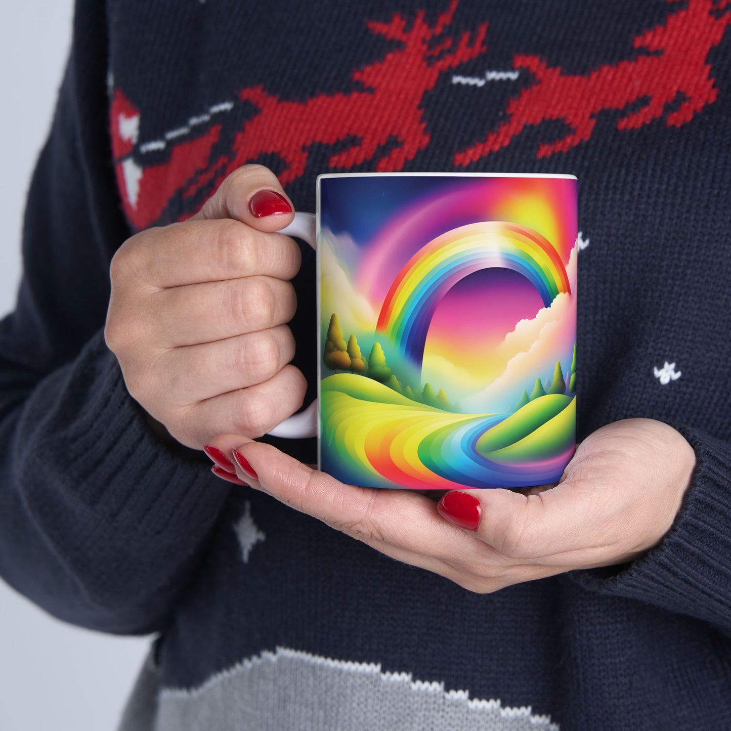 Rainbow Beauty - Ceramic Mug - Unique Design for Coffee Lovers