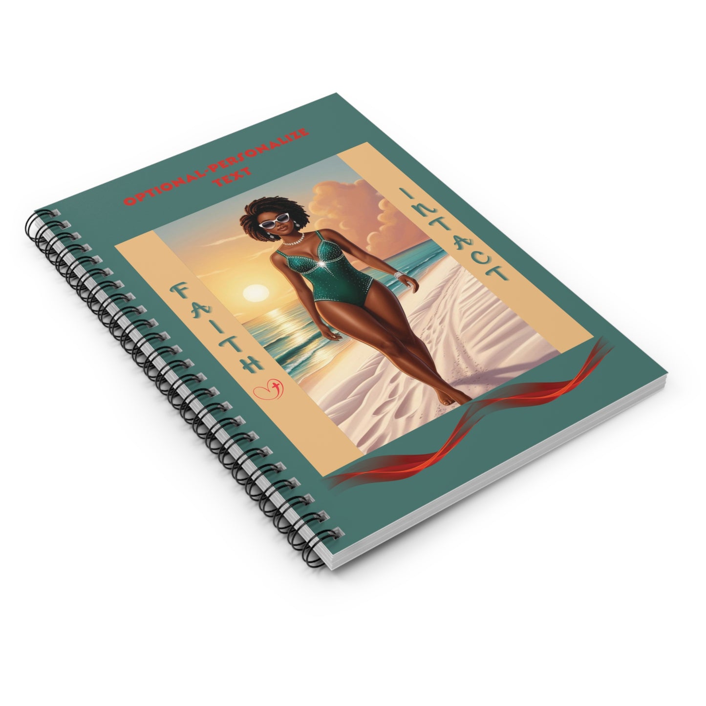 Faith Intact - Spiral Notebook, with Beach Illustration