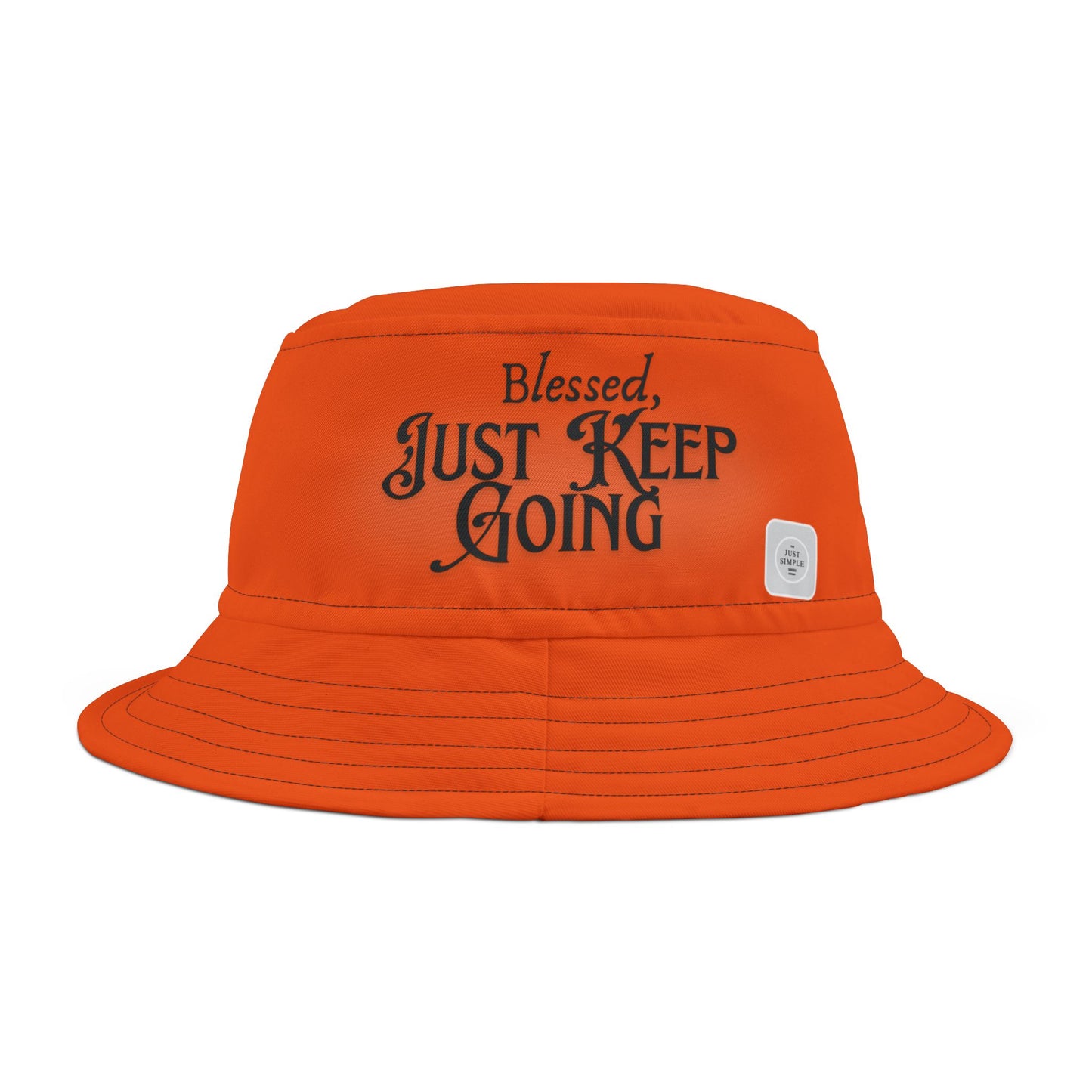 Blessed, Just Keep Going | Unisex Bucket Hat (orange) | The Just Simple Series