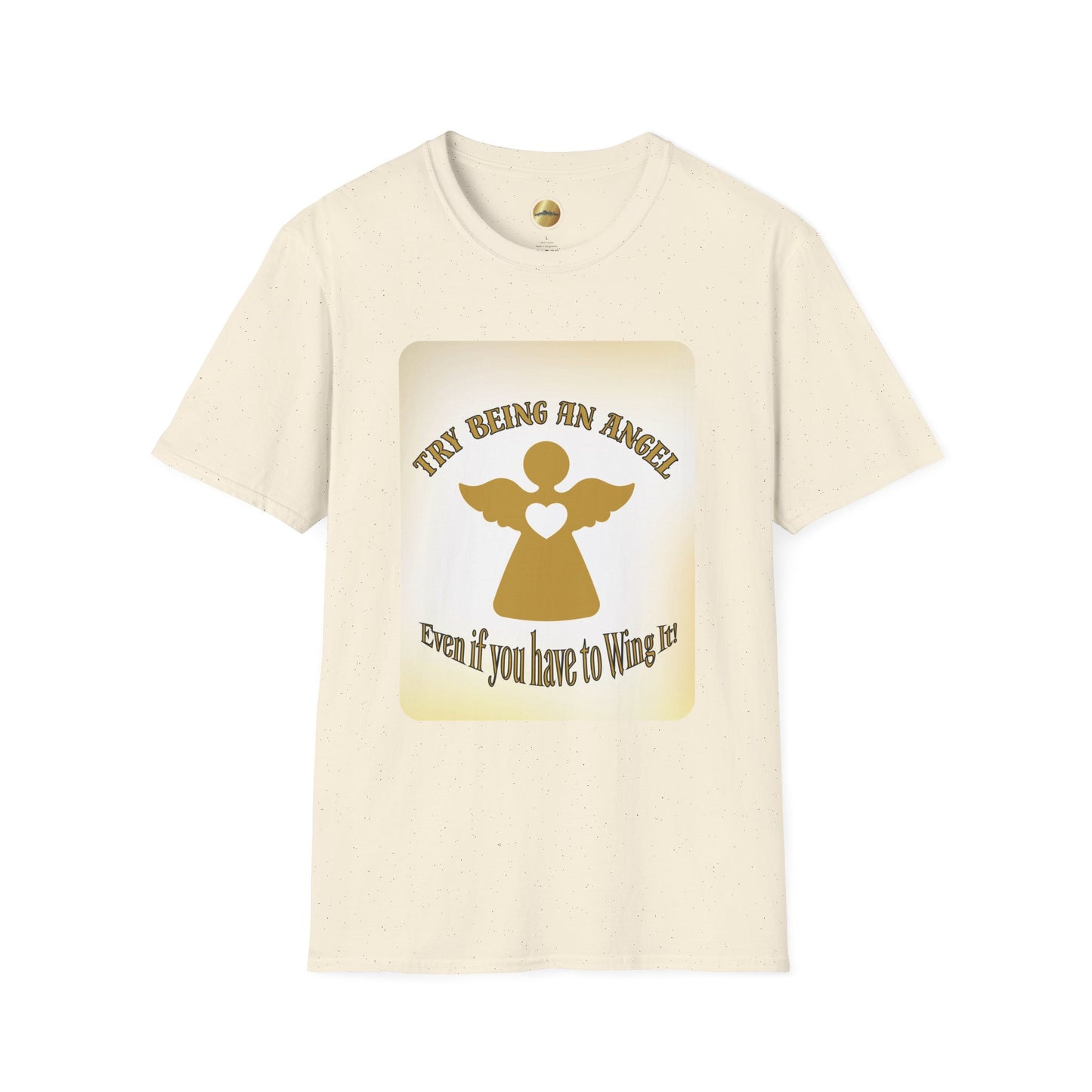 Try Being An Angel - Inspirational Softstyle Unisex Tee