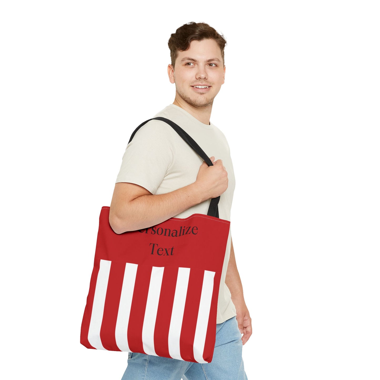 La Strie (red & white) - Tote Bag - Stylish Beach Vibes for Every Occasion!