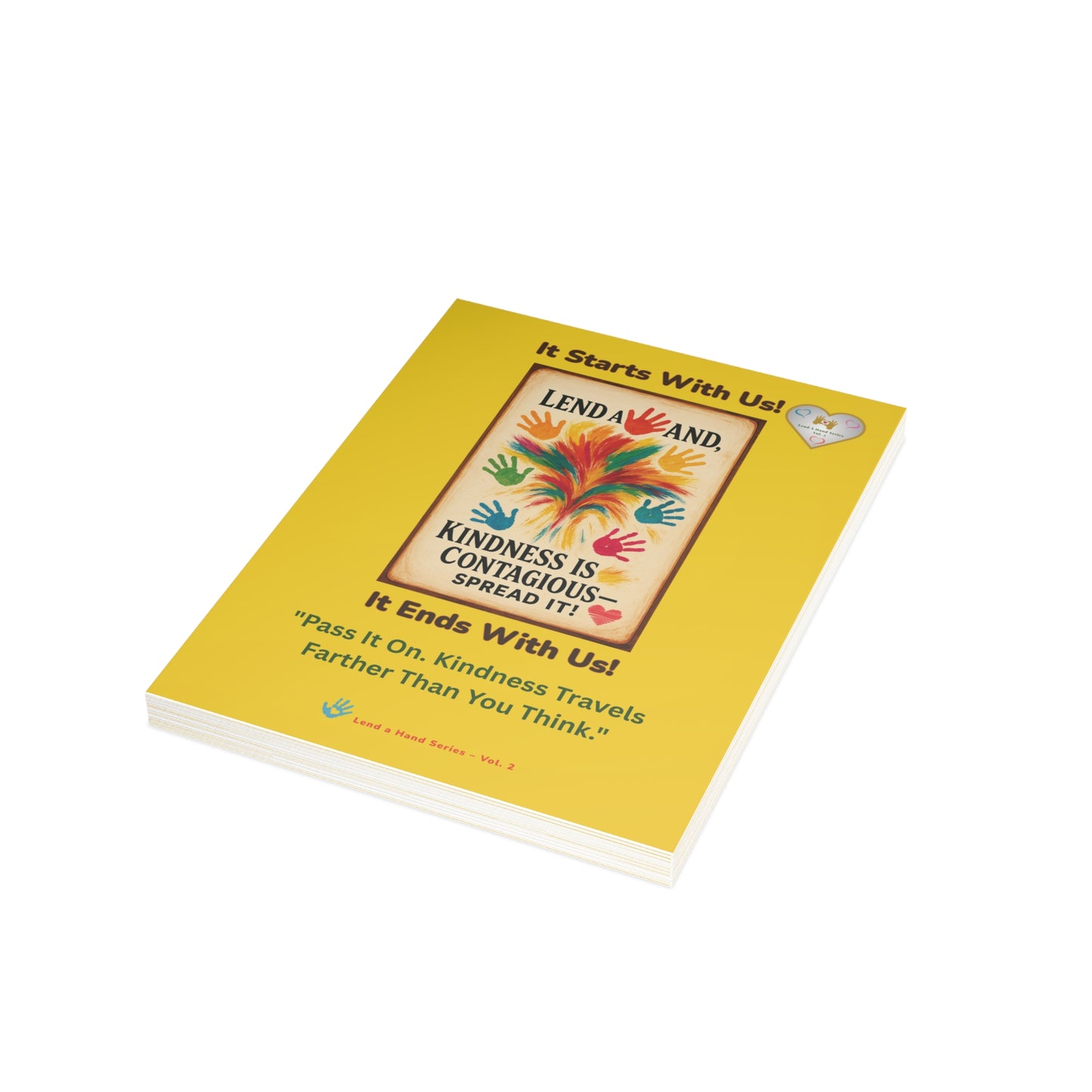 Lend a Hand, Lift a Heart - Postcard (vertical) Vol. 2 | "Pass It On. Kindness Travels Farther Than You Think."