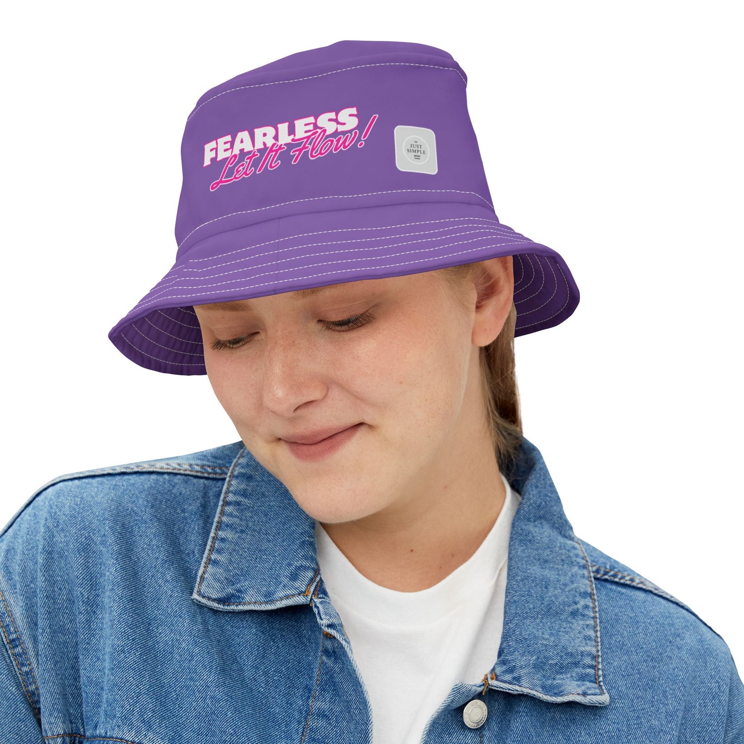Fearless, Let It Flow | Unisex Bucket Hat (light purple) | The Just Simple Series