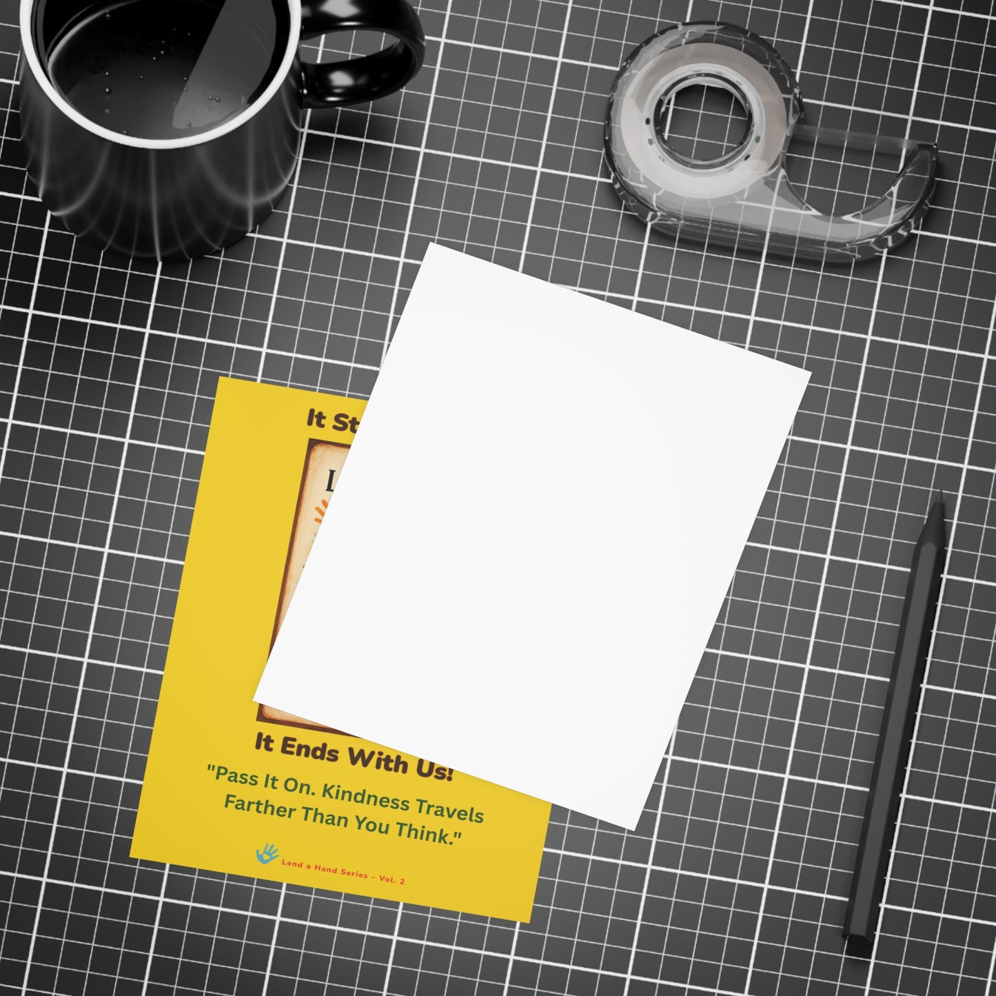 Lend a Hand, Lift a Heart - Postcard (vertical) Vol. 2 | "Pass It On. Kindness Travels Farther Than You Think."