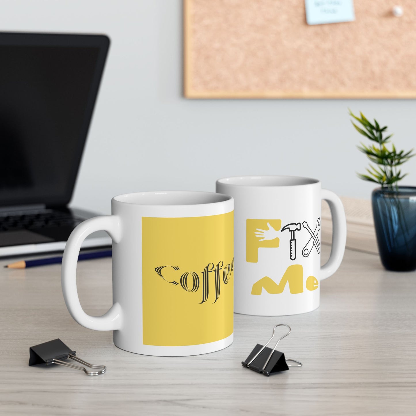 Fix Me (yellow) - Ceramic Mug