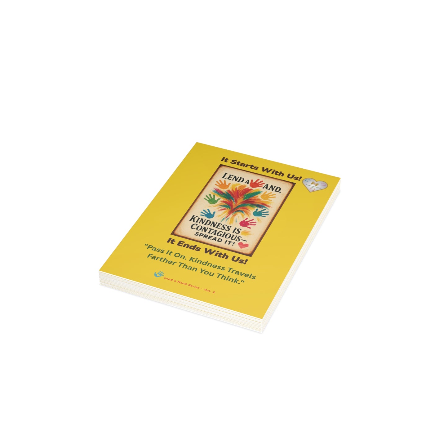 Lend a Hand, Lift a Heart - Postcard (vertical) Vol. 2 | "Pass It On. Kindness Travels Farther Than You Think."