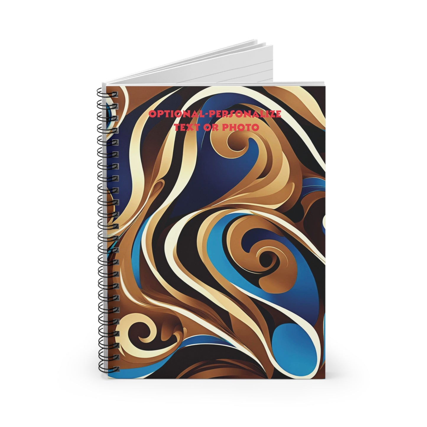 Blue Maze - Personalized Spiral Notebook