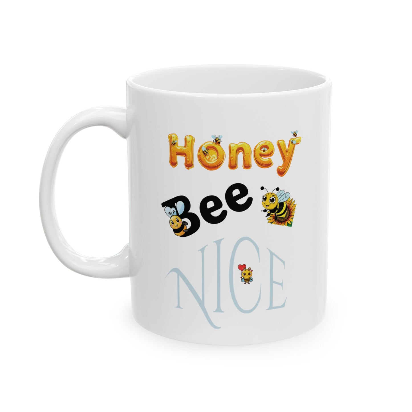 Honey Bee Nice (black) - Ceramic Mug