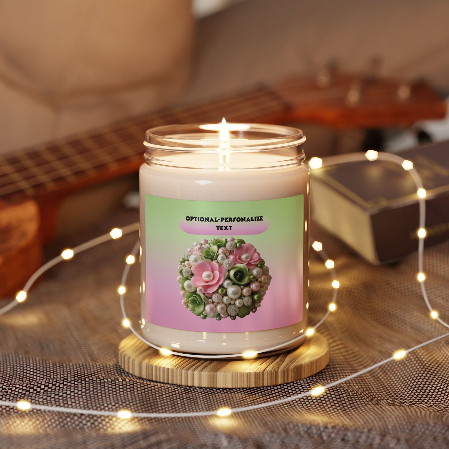 Pearlie - Clear Jar 9oz, Soy Candle - Perfect Gift for Relaxation & Special Occasions