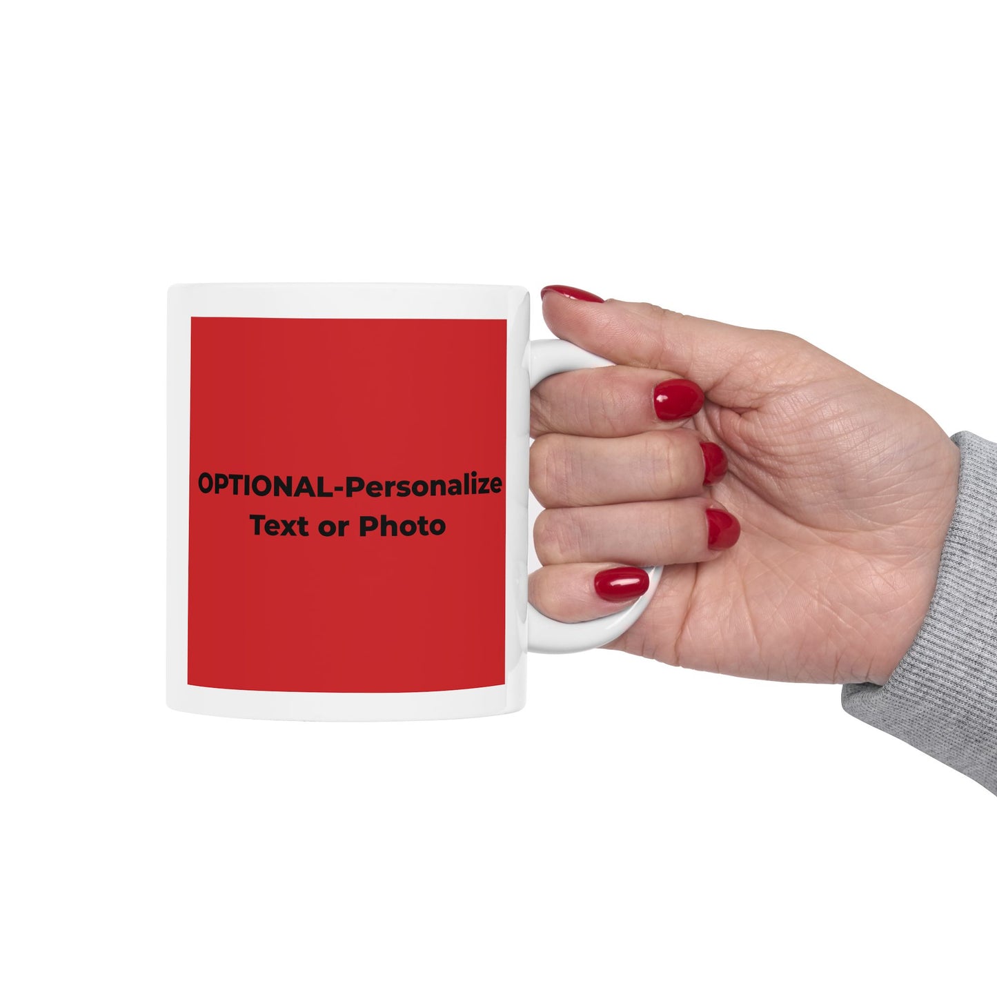 Peace & Love (red) - Ceramic Mug - 11oz & 15oz - Perfect Gift for Inspiration & Motivation