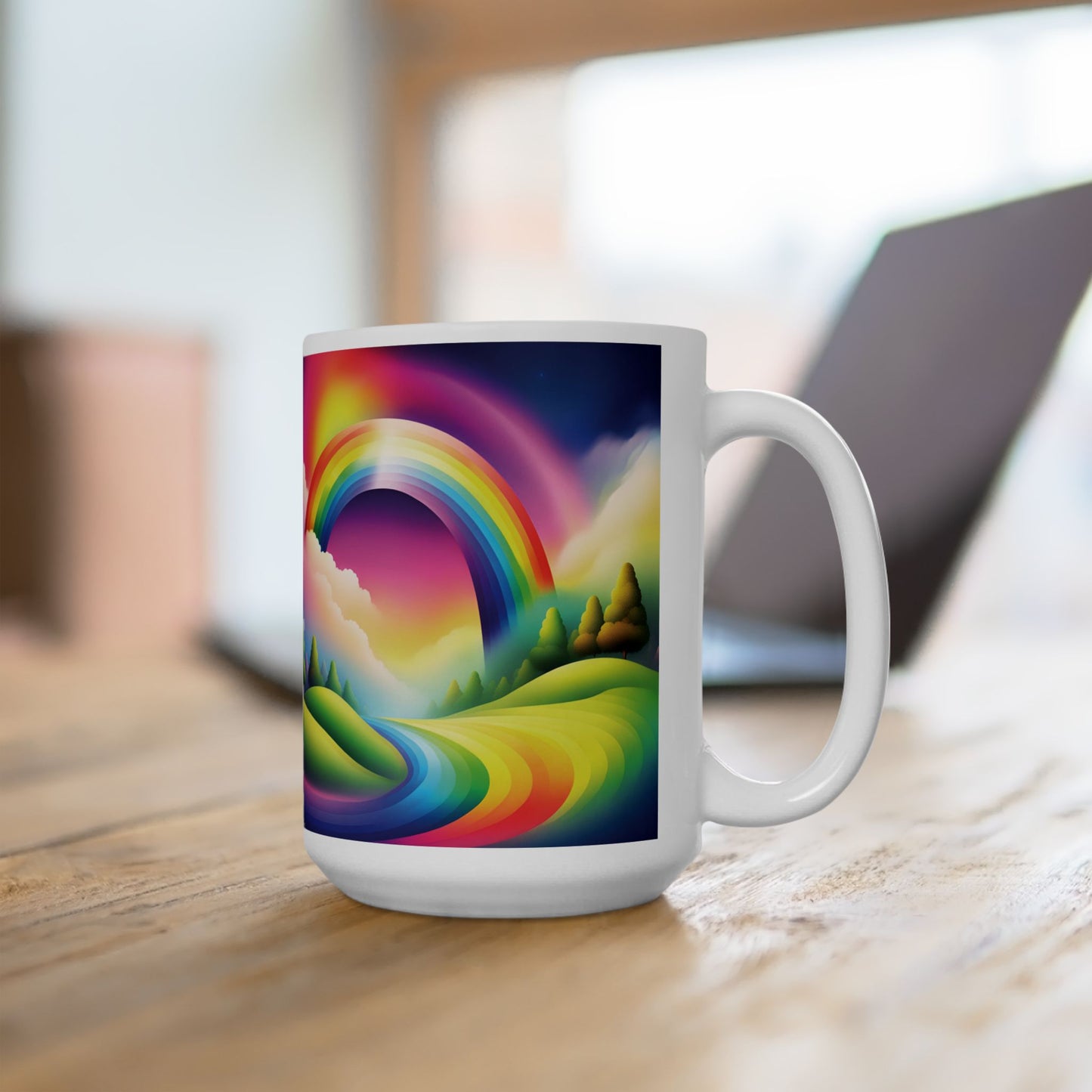 Rainbow Beauty - Ceramic Mug - Unique Design for Coffee Lovers