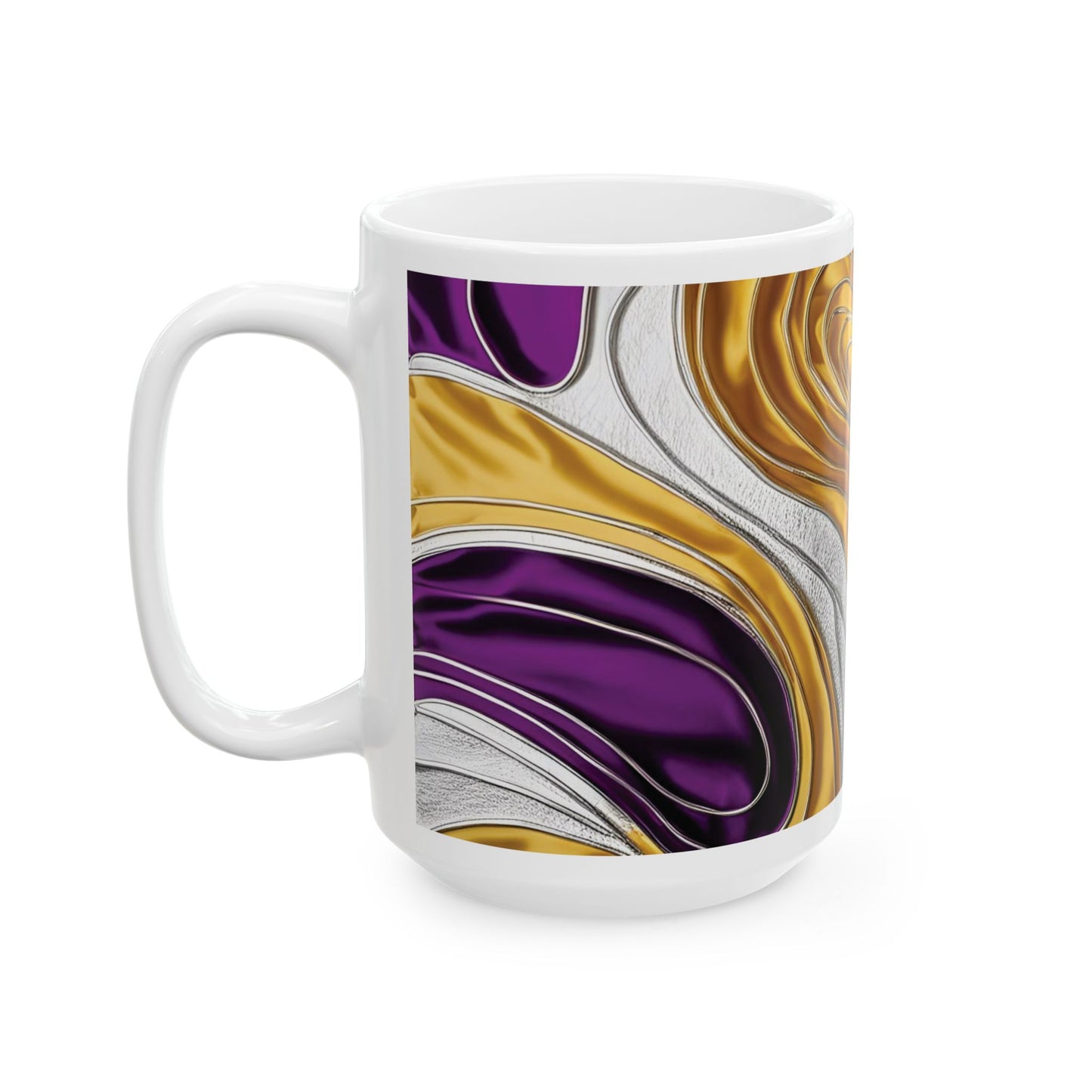 Purple Twist - Vibrant Swirl Ceramic Mug - Unique Design for Coffee Lovers