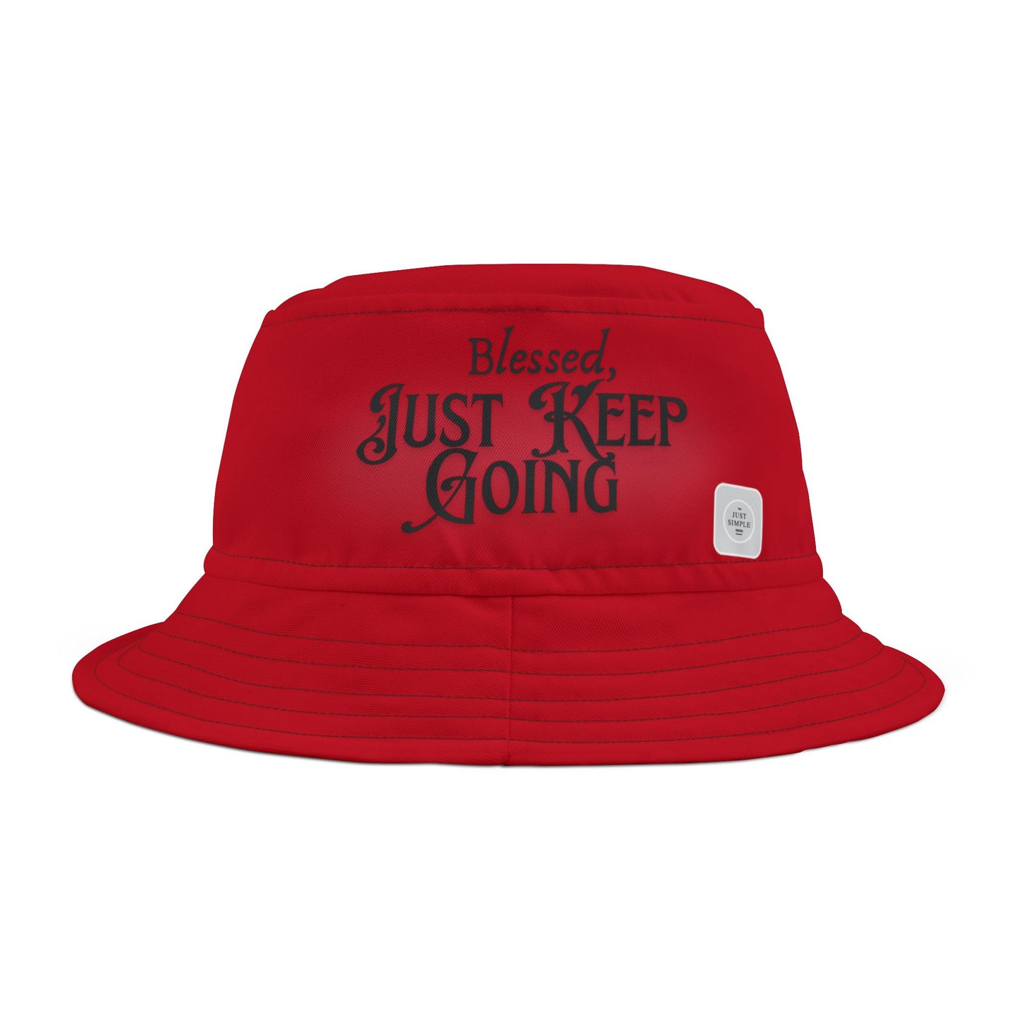 Blessed, Just Keep Going | Unisex Bucket Hat (red) | The Just Simple Series