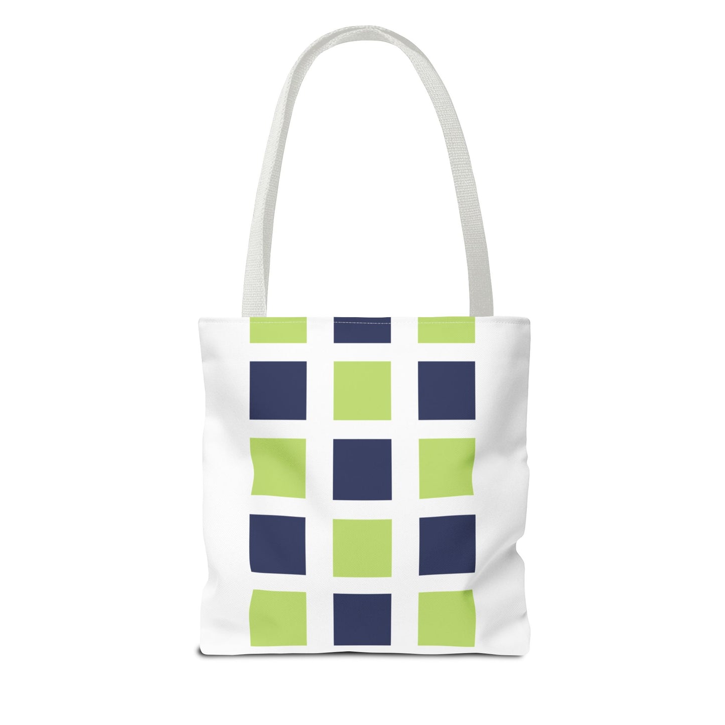 Le Carrée (navy and lime) - Tote Bag - Stylish Beach Vibes for Every Occasion!