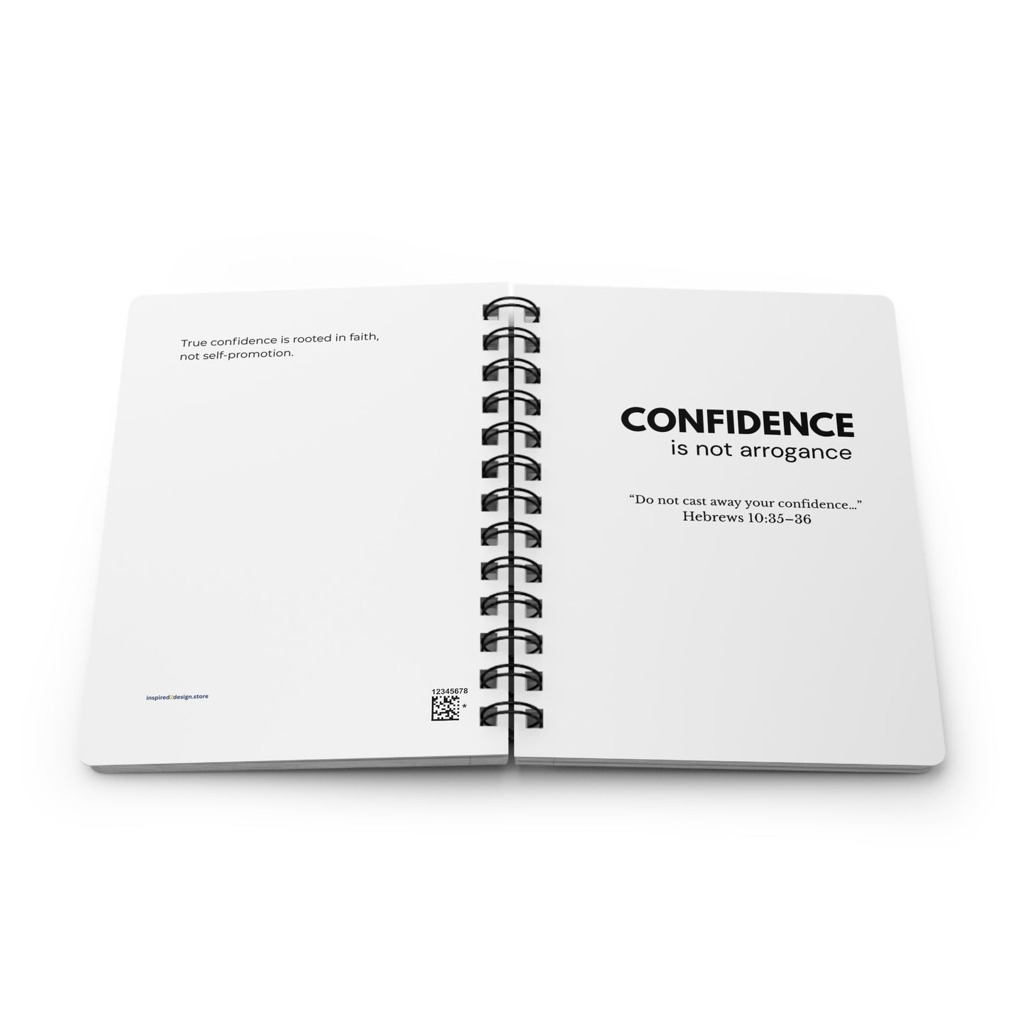Confidence Is Not Arrogance Spiral Journal | Faith-Based Reflection