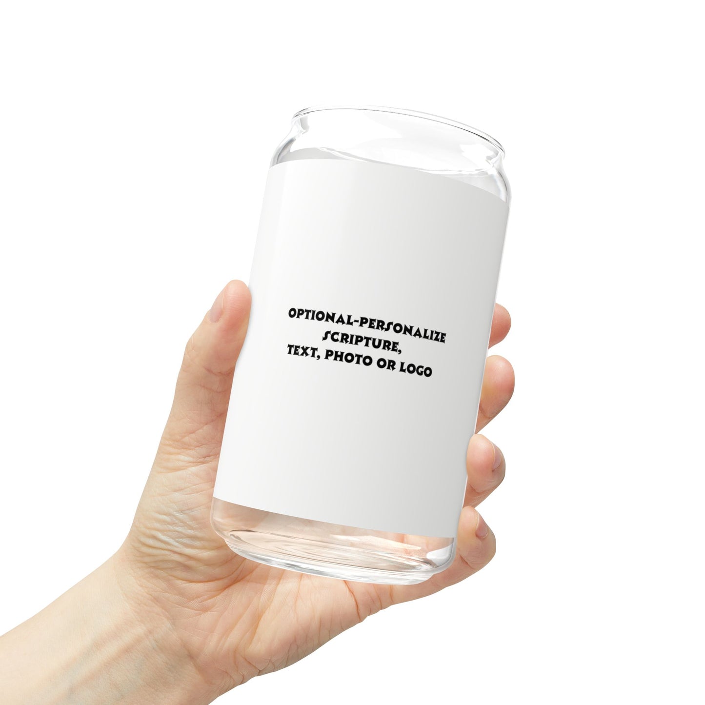 Personalized (frost look) - 16oz Sipper Glass with Bamboo Lid - Customizable Drinkware for Every Occasion