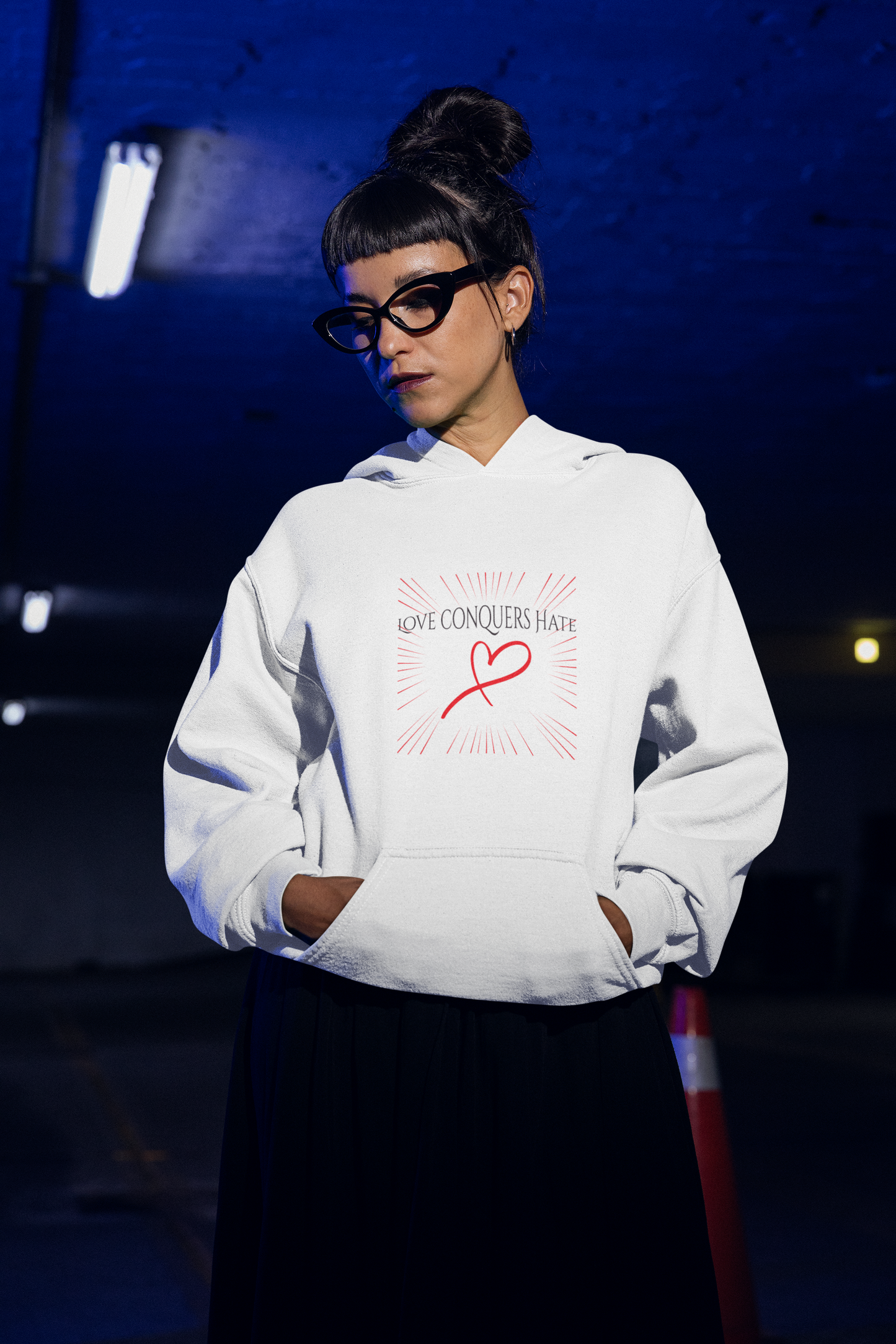 Love Conquers Hate - Unisex Heavy Blend™ Hooded Sweatshirt