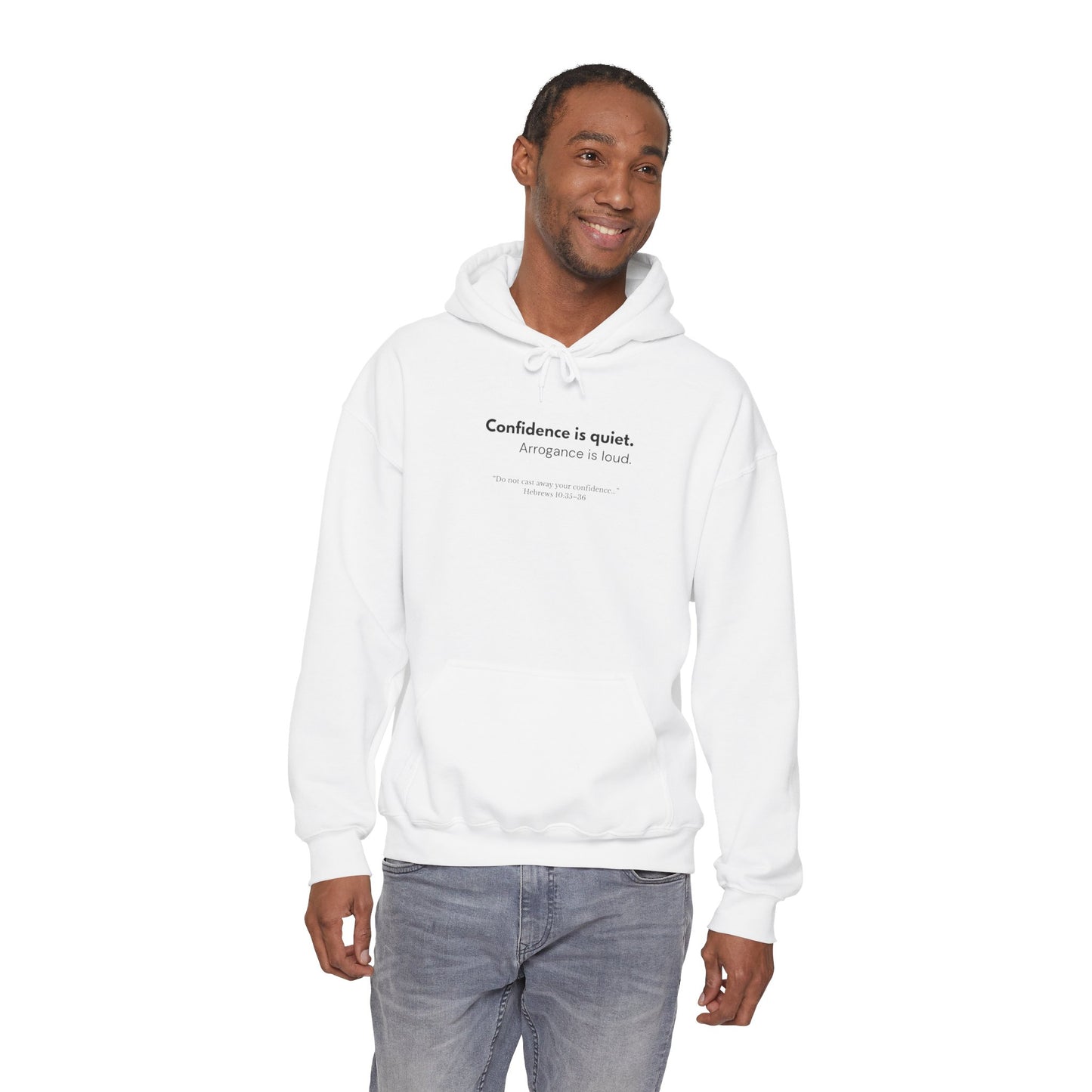 Confidence Is Quiet Hoodie | Minimalist Confidence Statement Unisex Hooded Sweatshirt