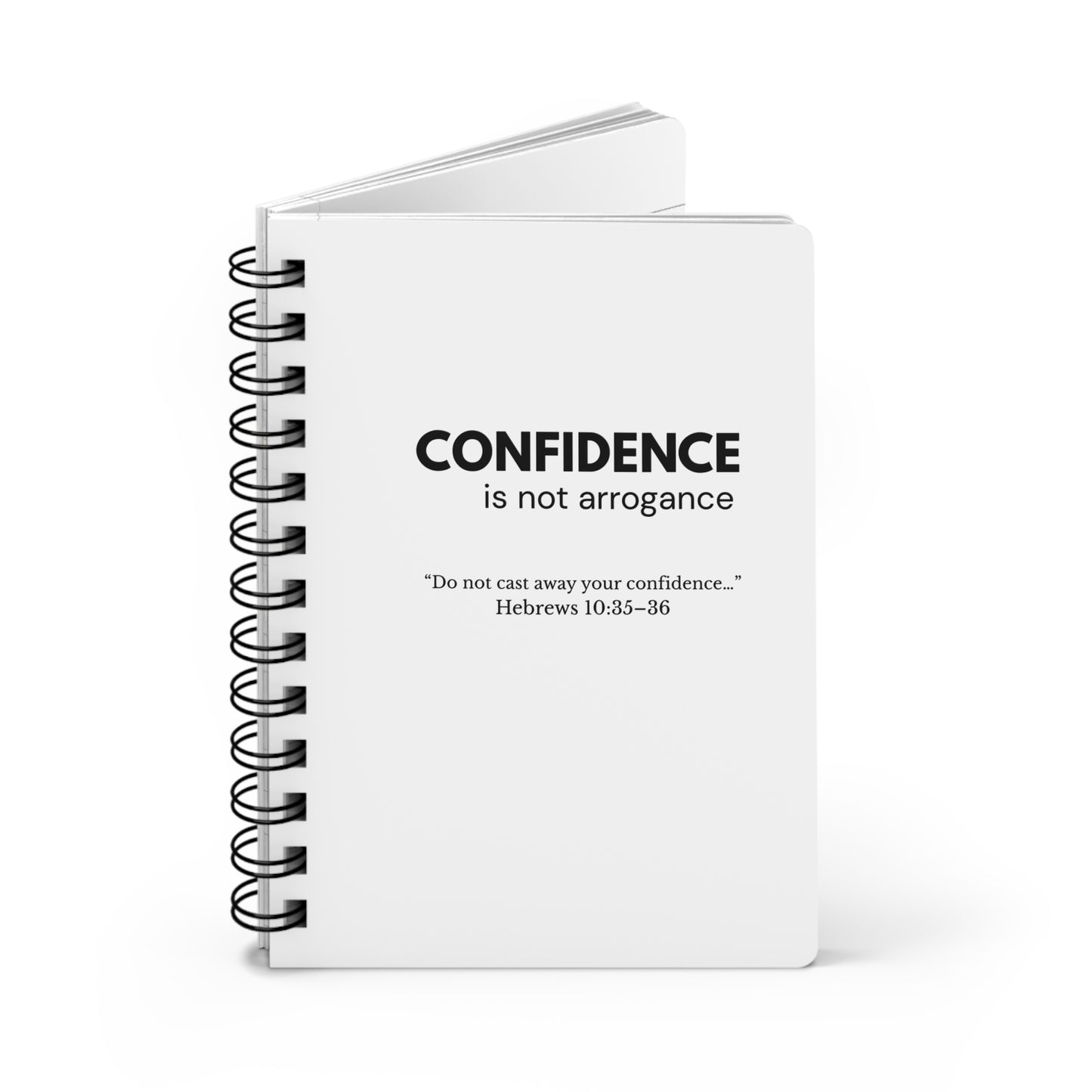 Confidence Is Not Arrogance Spiral Journal | Faith-Based Reflection