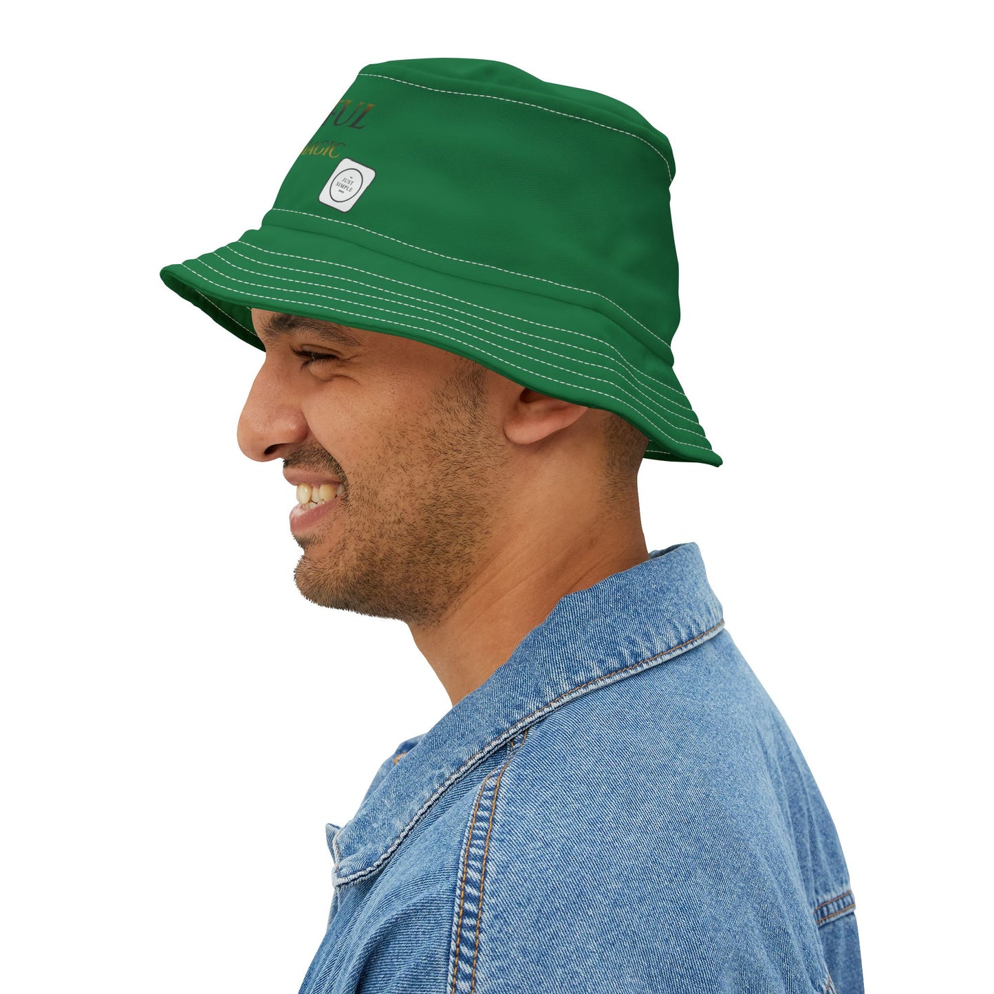 Grateful, Own Your Magic | Unisex Bucket Hat (dark green) | The Just Simple Series