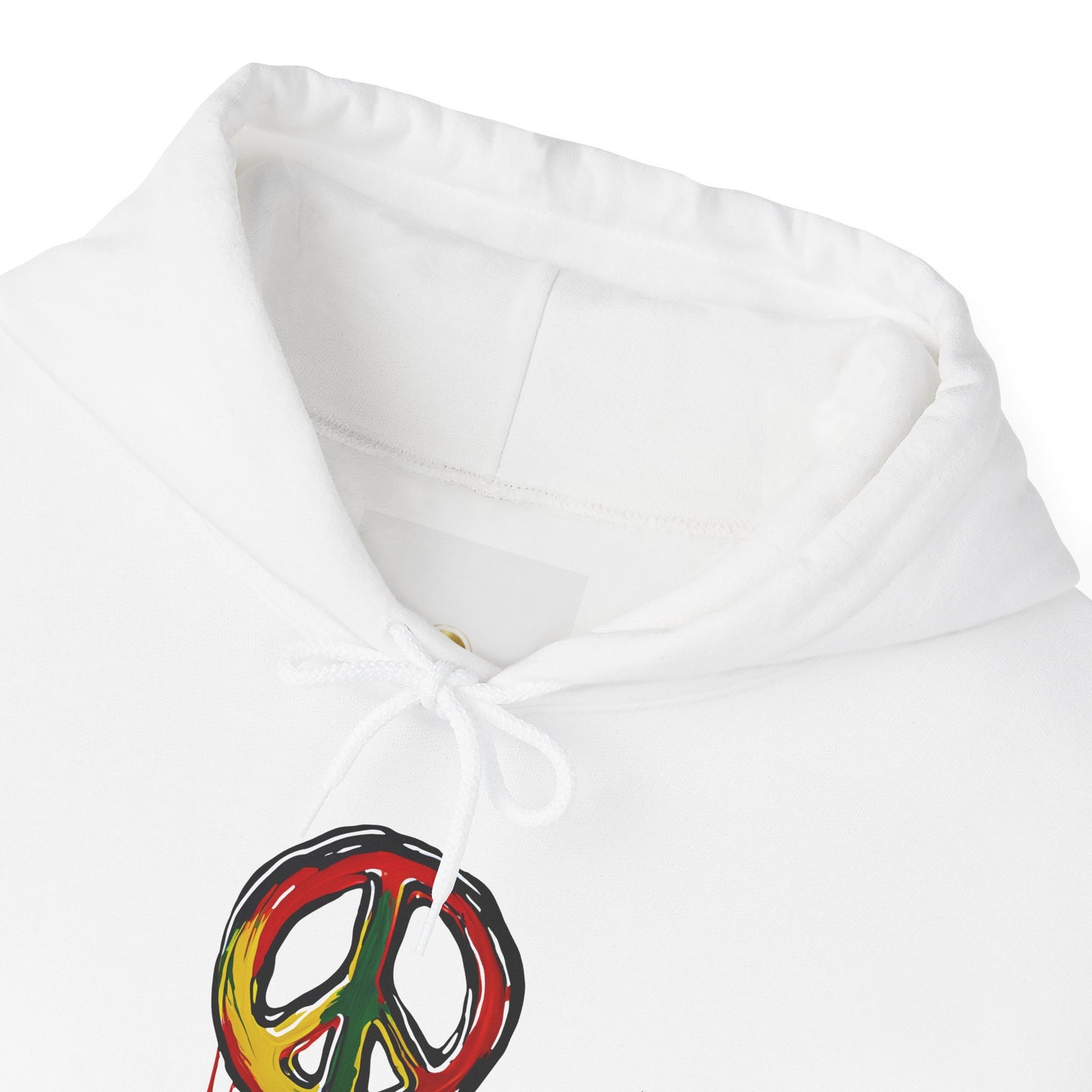 Rooted & Rising Hoodie (Peace Sign) | Humble Strength Unisex Hooded Sweatshirt (white)