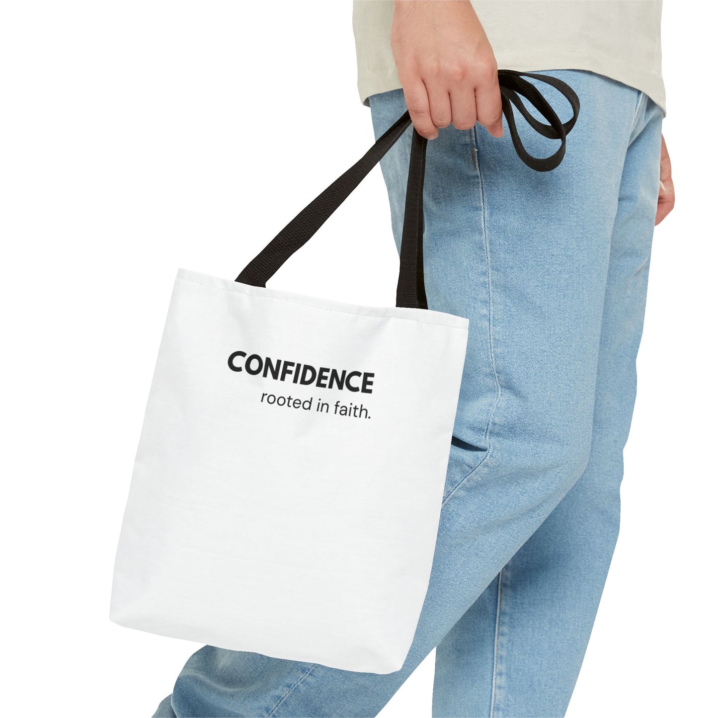 Confidence Rooted in Faith Tote Bag | Inspirational Christian Carryall