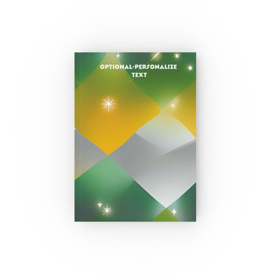 Green Bling - Personalized Hard Backed Journal - Sparkling Green Design for Creativity & Reflection
